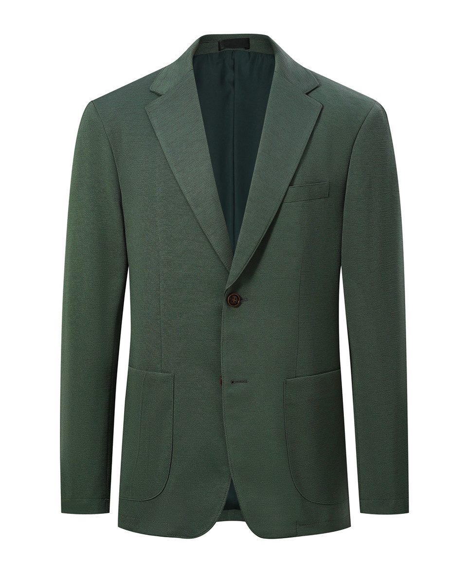 Allthemen Anzugsakko Herren 2 Knöpfe Sakko mit Wellenstruktur Casual Blazer