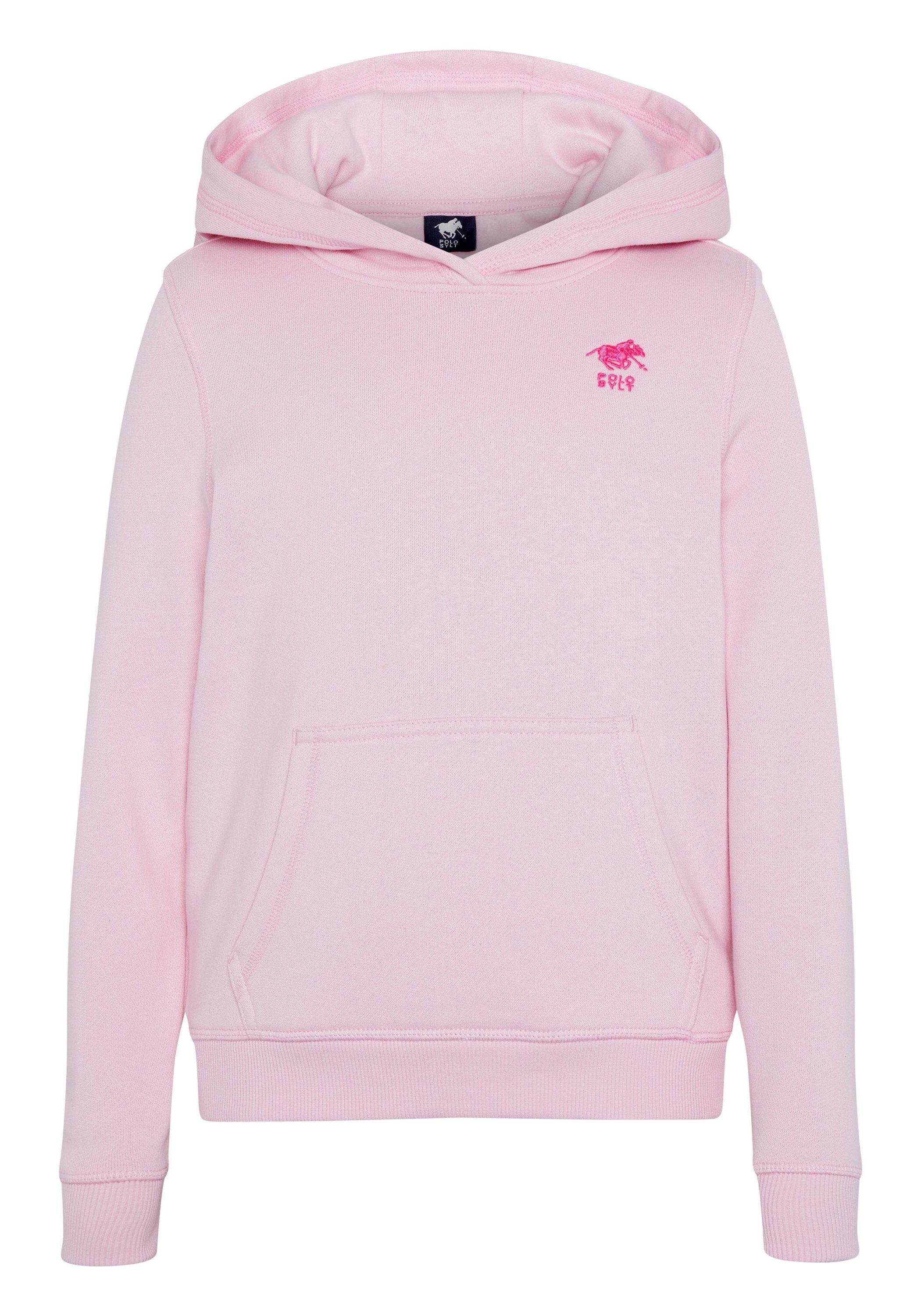 Polo Sylt Sweatshirt mit Label-Stitching 13-2806 Pink Lady