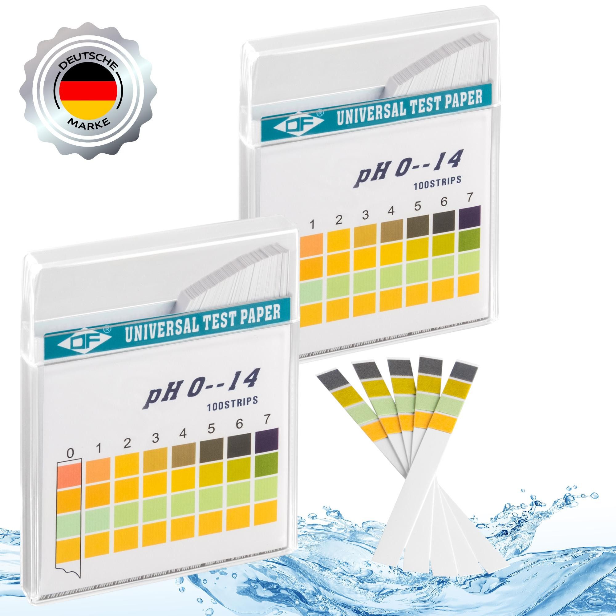 Wasserteststreifen pH wert Teststreifen 200 Stück ph 0-14 Aquarien