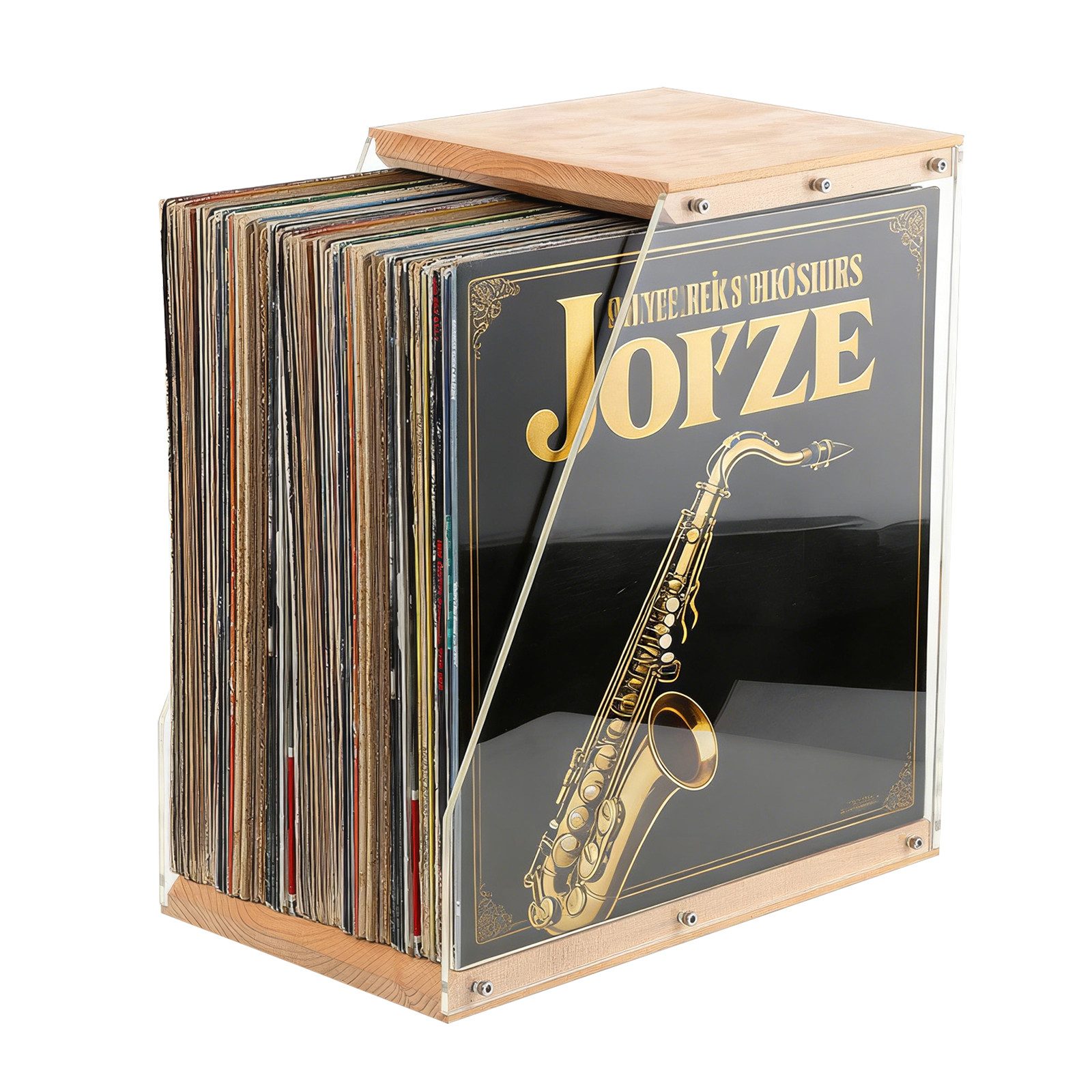 BlingBin Plattenständer Vinyl-Schallplattenhalter, Schallplatten Aufbewahrung Regal für 40 LPs, 1er Set, 1 tlg., 1tlg