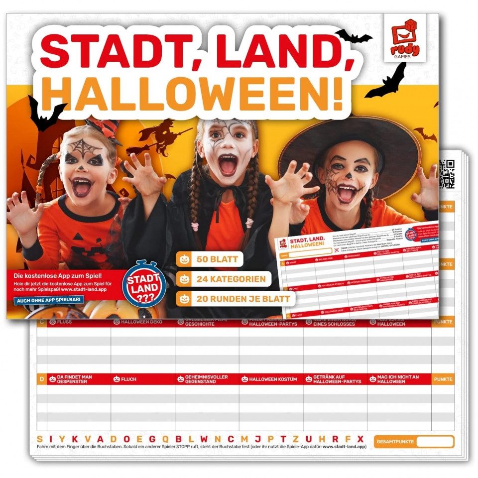 Pegasus Spiele Spiel, STADT, LAND, HALLOWEEN - deutsch