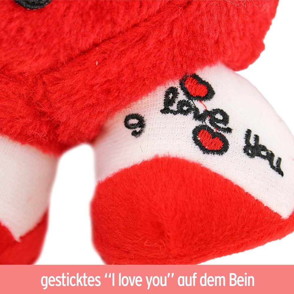 Plüschfigur Herz aus Plüsch mit Arme, Beine und Maus - ca. 15 cm günstig online kaufen