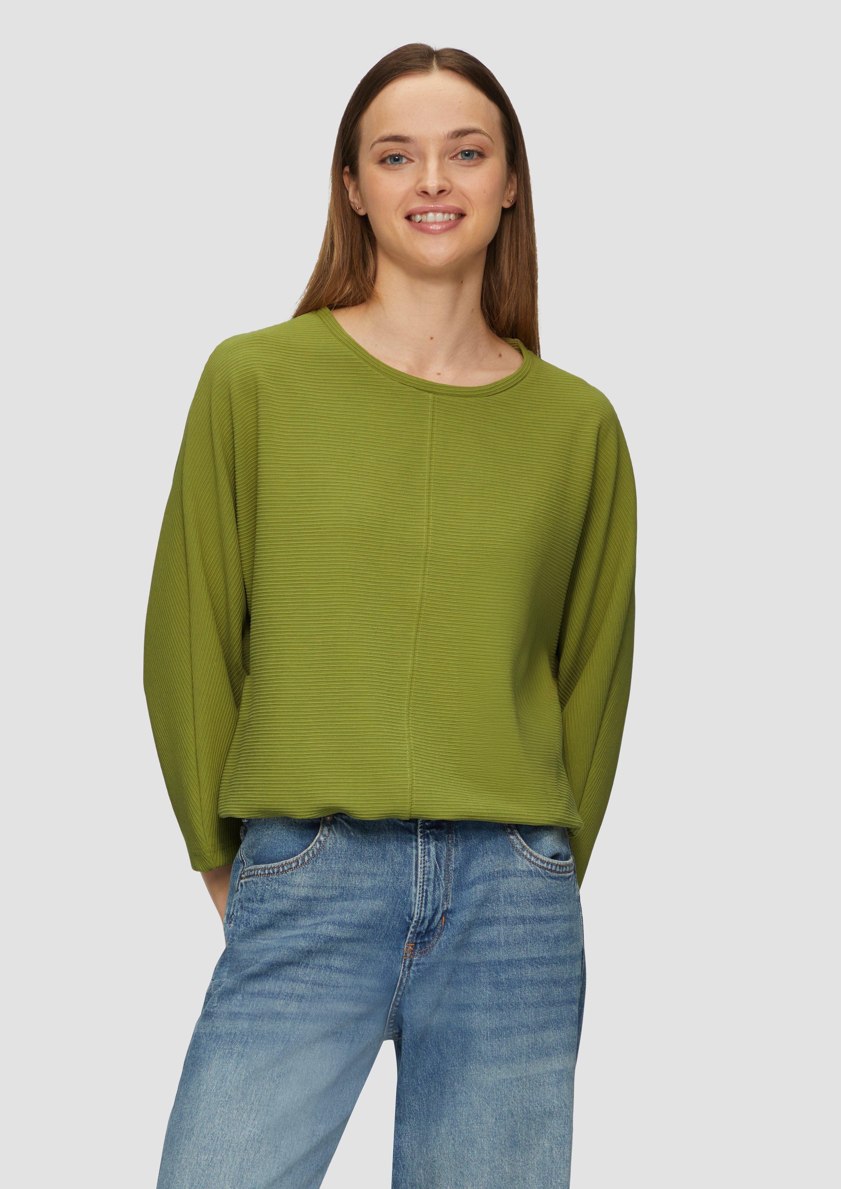s.Oliver Sweatshirt Strukturiertes Sweatshirt mit Fledermausarm günstig online kaufen