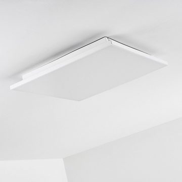 hofstein Deckenleuchte »Soanne« LED Panel dimmbares Deckenpanel aus Aluminiumin Weiß, 3000 Kelvin, 320-3200 Lumen, eckige Deckenlampe in flachem Design mit Fernbedienung