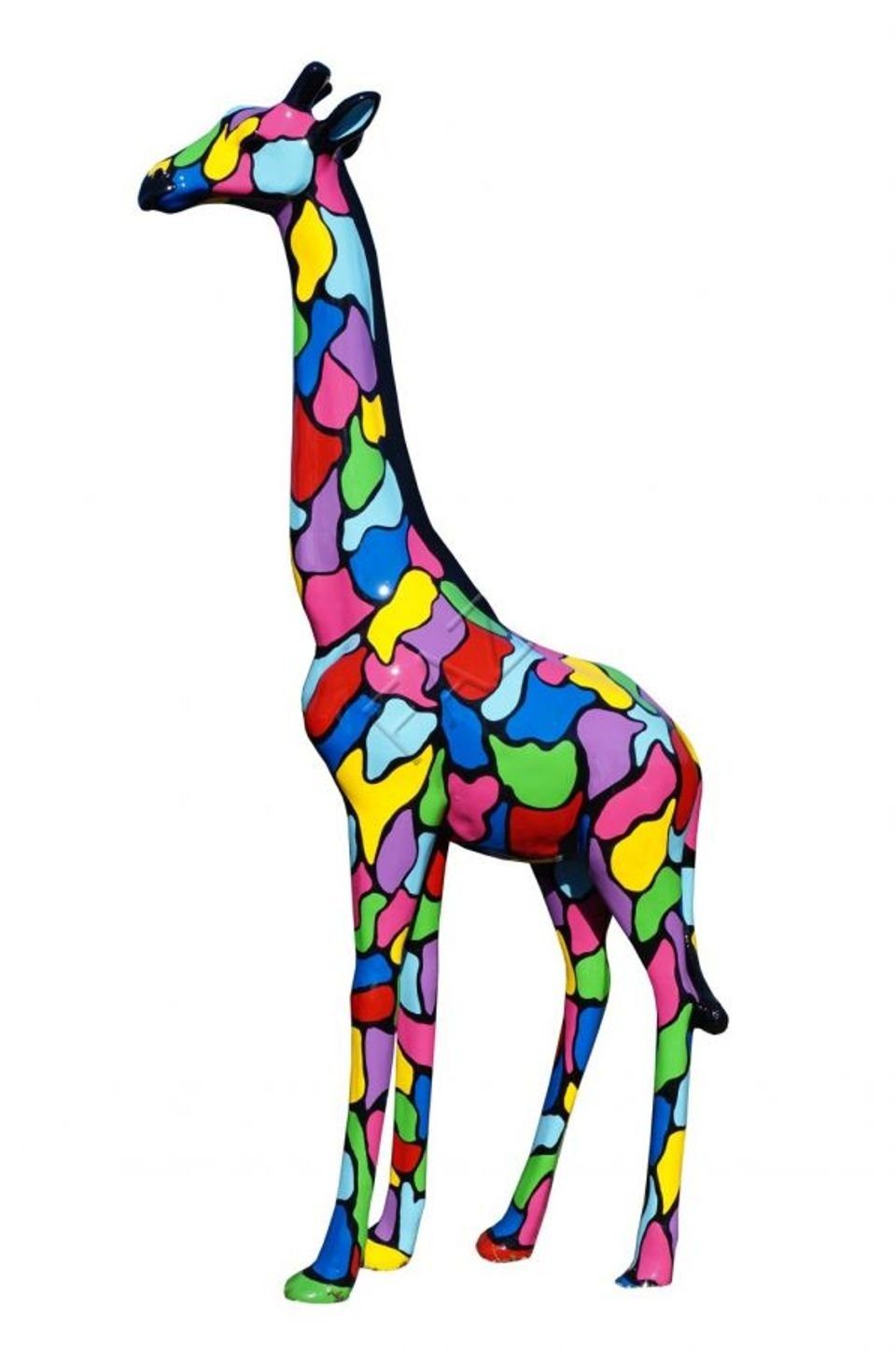 JVmoebel Dekoobjekt Design Streifen Neu Figur Statue Abstrakt Skulptur Figuren Giraffe in