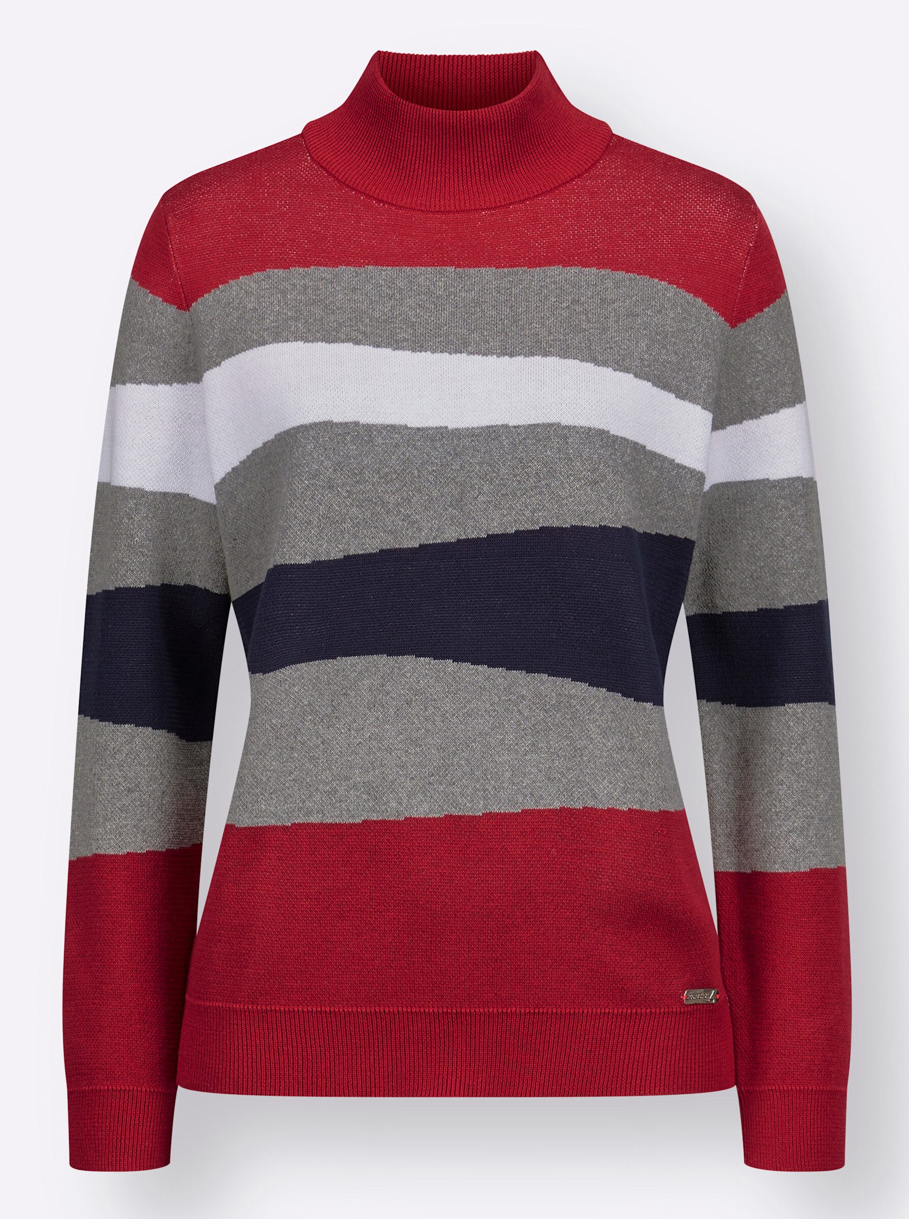 Strickpullover Pullover Langarm Intarsien