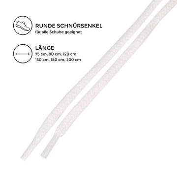filsko Schnürsenkel Schnürsenkel Rund aus Baumwolle, 70mm, 90mm, 120mm, 150mm, 180mm, 200mm