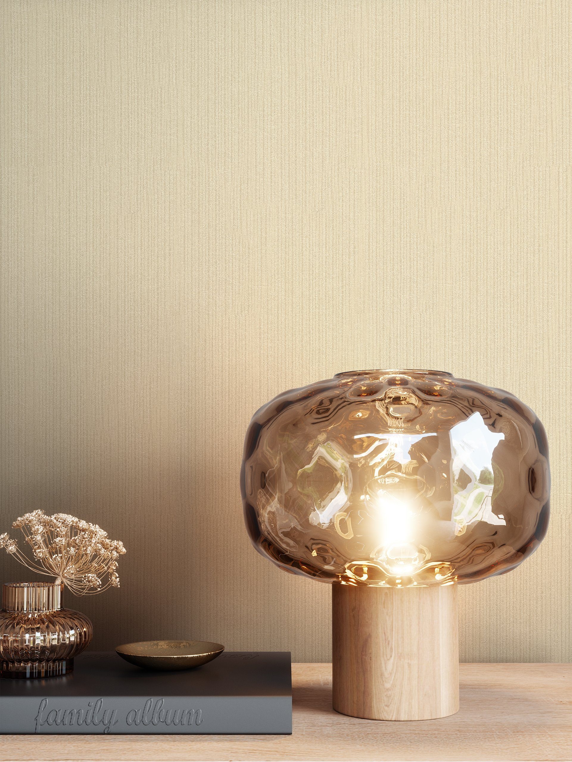 Newroom Vliestapete, Gold Tapete Glamour Leicht günstig online kaufen