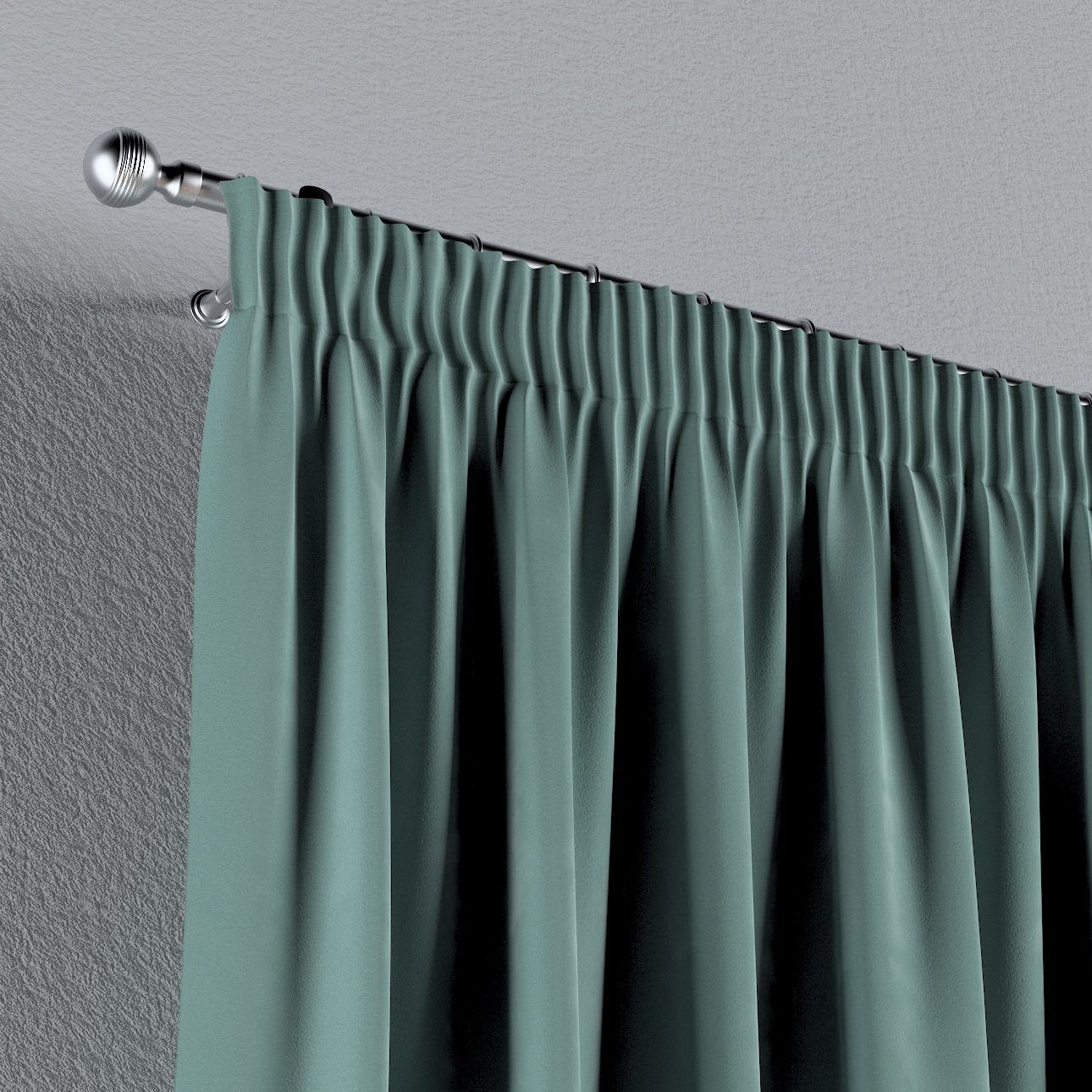 Vorhang Vorhang mit Kräuselband 130x100 cm, Dekoria mintgrün Velvet