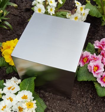 Jürgen Bocker - Gartenambiente Gartenfigur Dekorations-Quader Würfel 20-50 cm Edelstahl matt Dekoquader