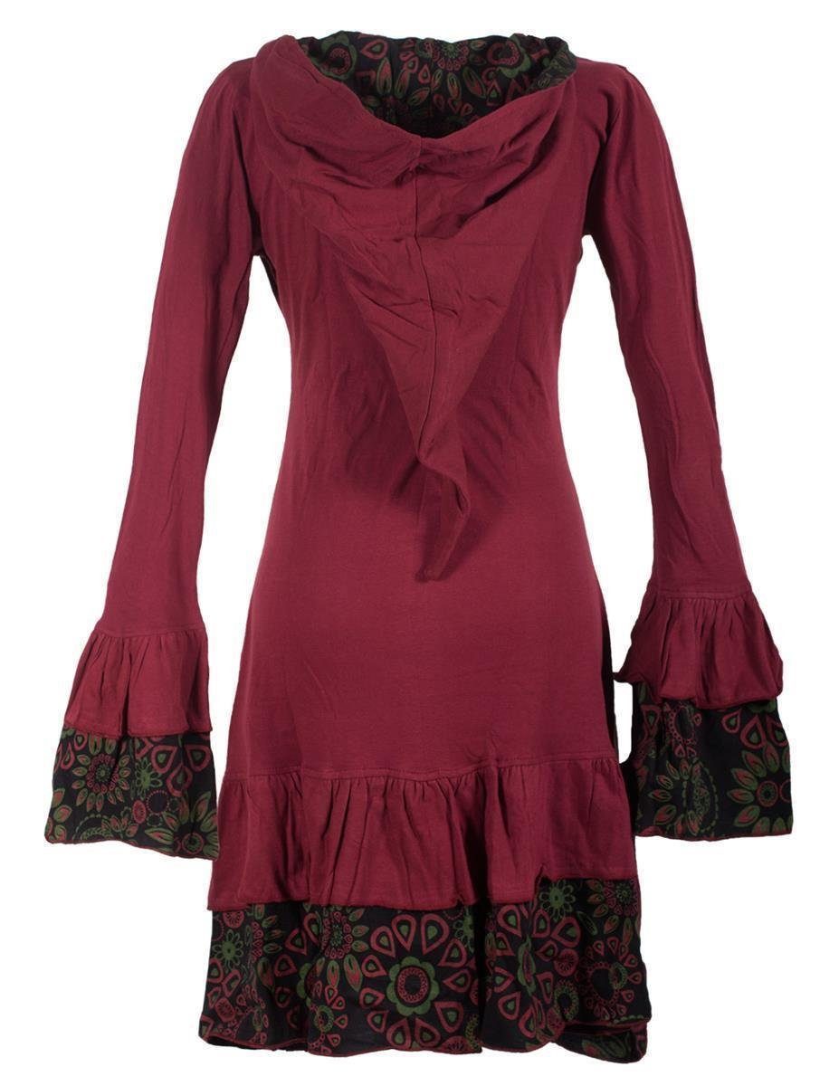 Vishes Jerseykleid Lagenlook Elfenkleid mit Zipfelkapuze günstig online kaufen