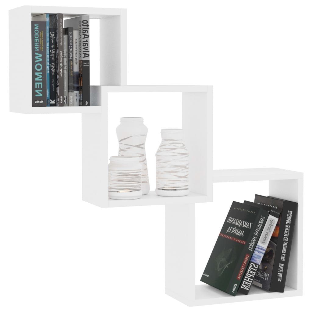 vidaXL Regal Cube Wandregale Weiß 68x15x68 cm Holzwerkstoff, 1-tlg. günstig online kaufen