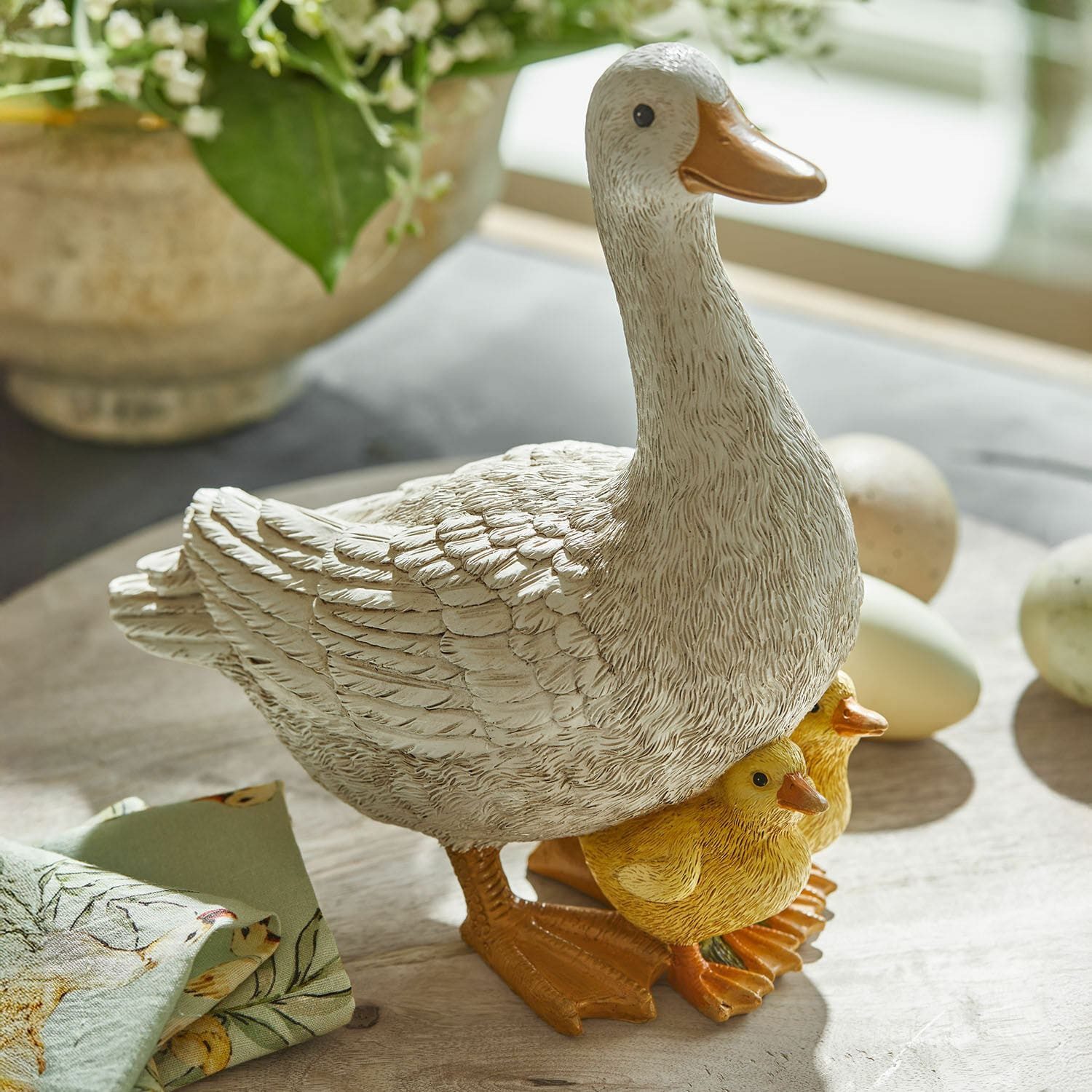 Mirabeau Osterfigur Deko-Gans Sunnyo weiß