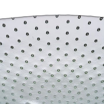 Bigbuy Dekoschale Schale Tischdekoration Recyceltes Glas grün 40 x 40 x 11 cm