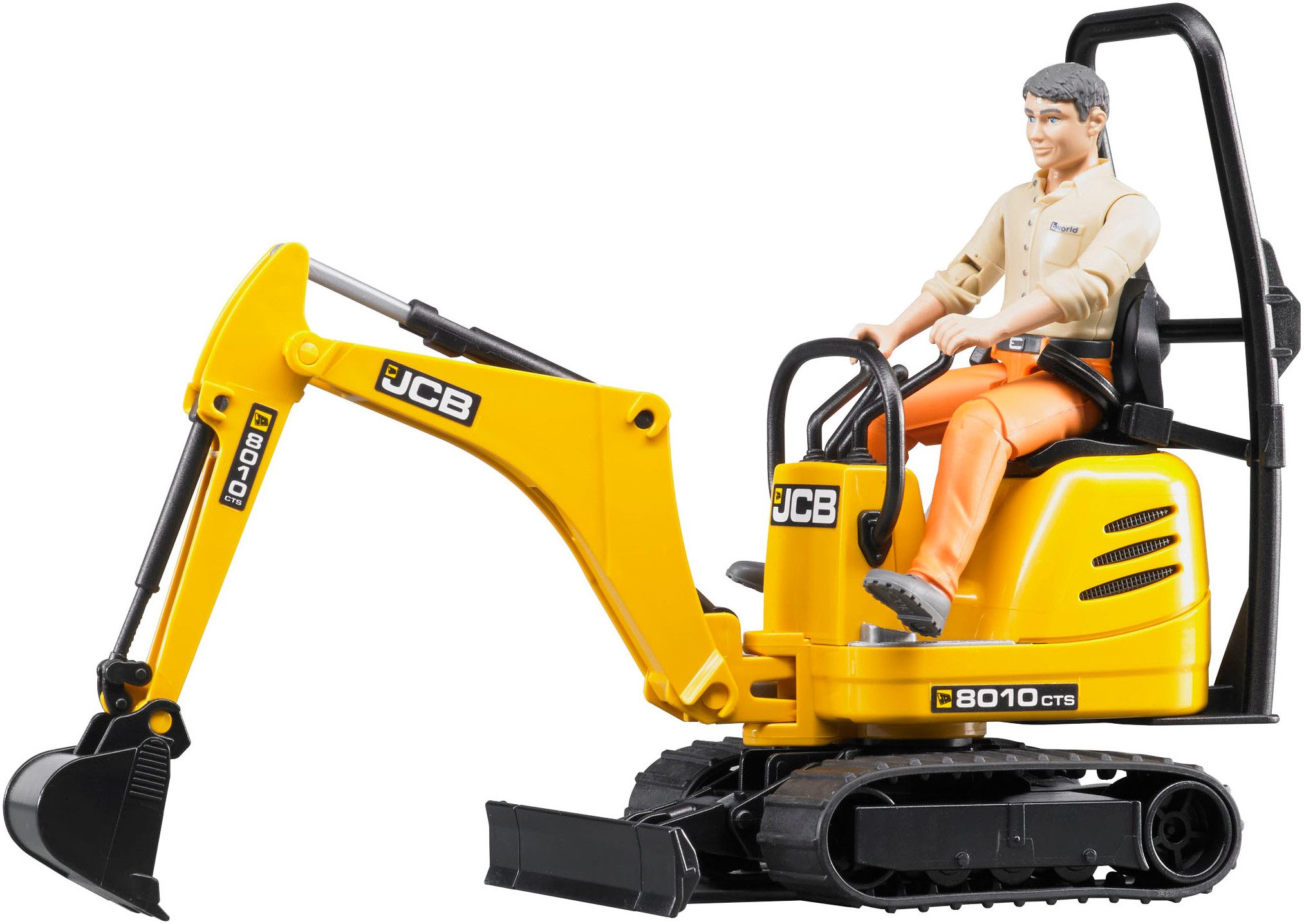 Bruder® Spielzeug-Bagger bworld JCB Bagger 25 cm mit Figur (62002), Made in Europe