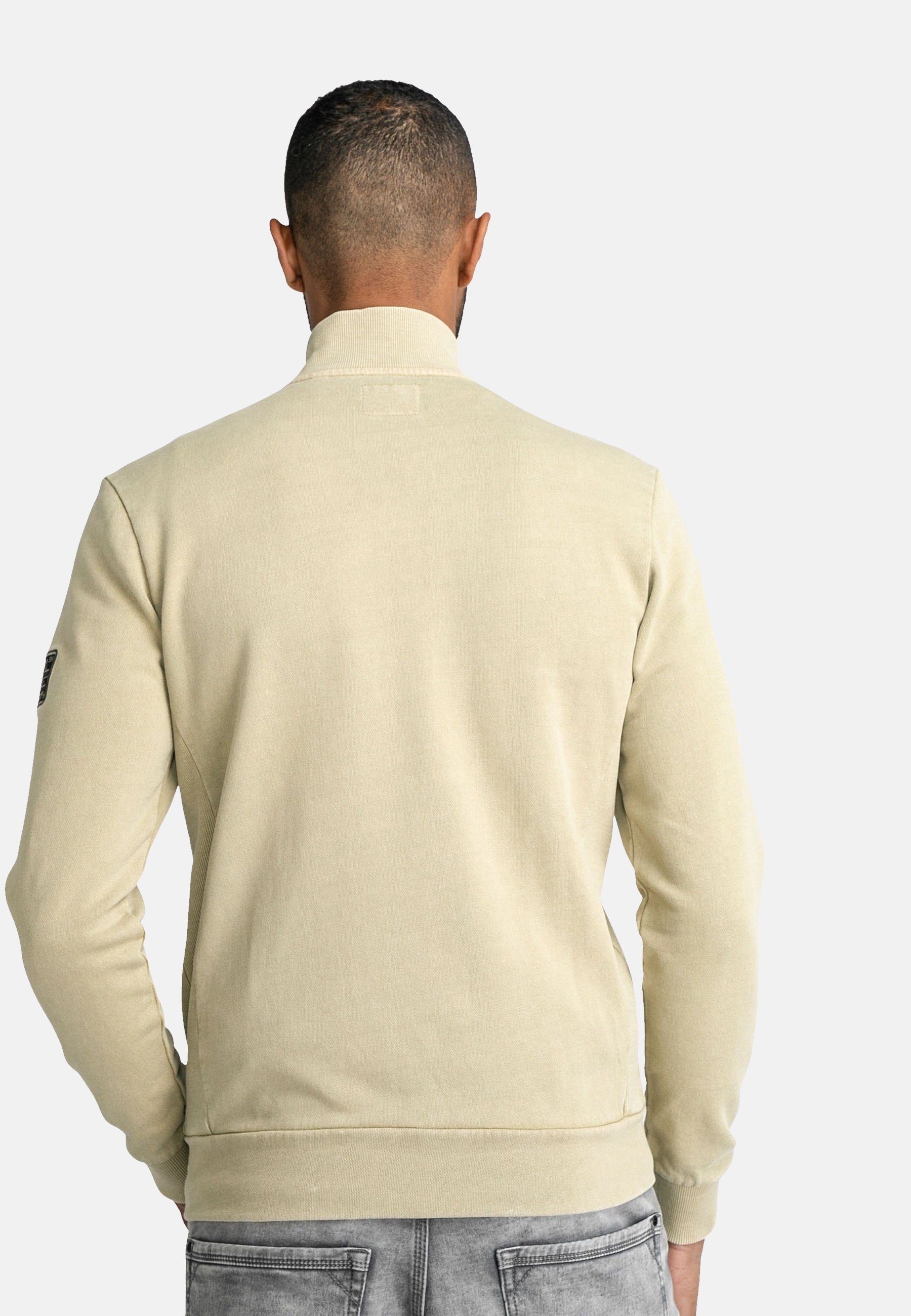 Petrol Industries Sweatjacke Sweatjacke Jacke Sweater Collar mit Reißverschluss beige