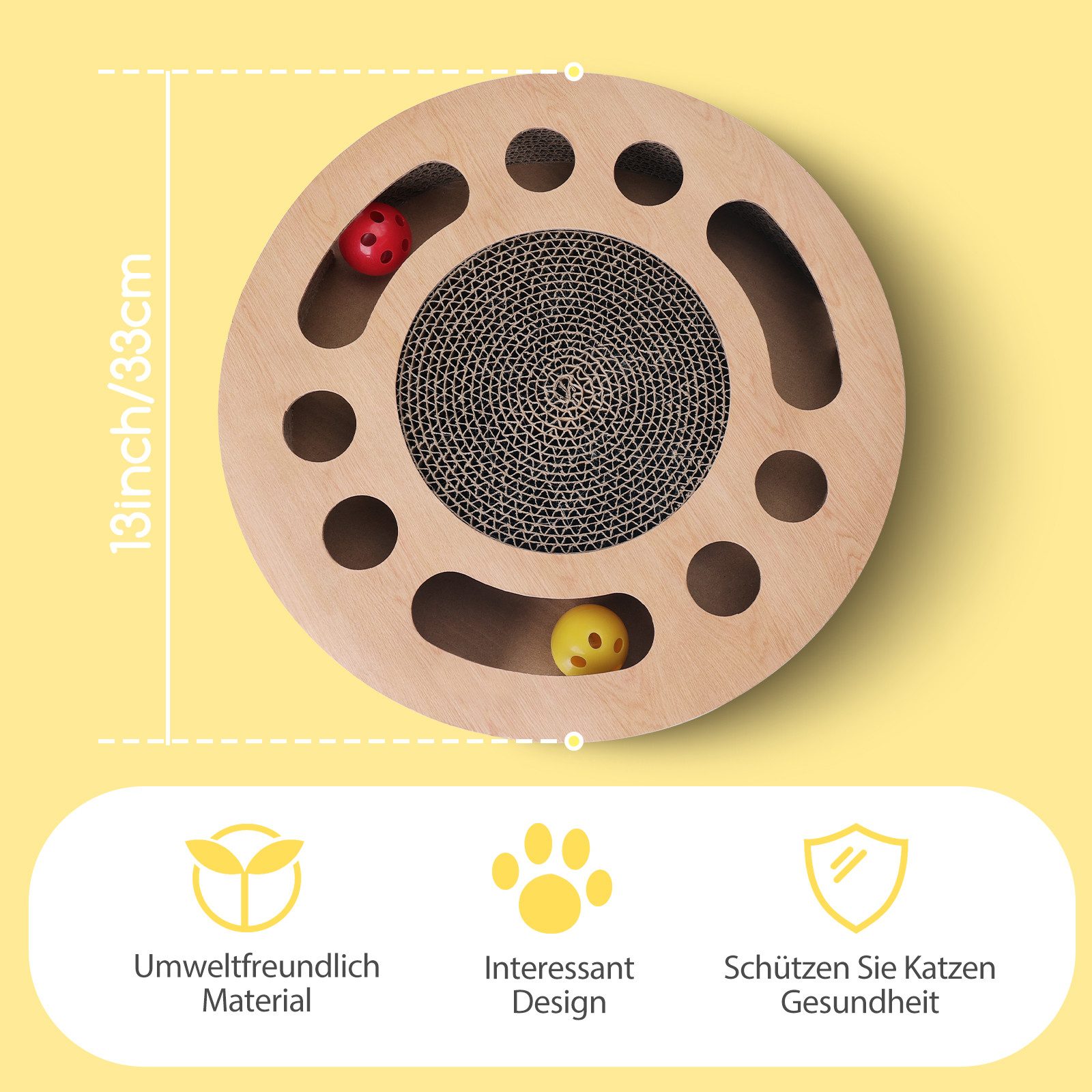 nobleza Kratzpappe Katzenspielzeug Interaktives mit 2 günstig online kaufen
