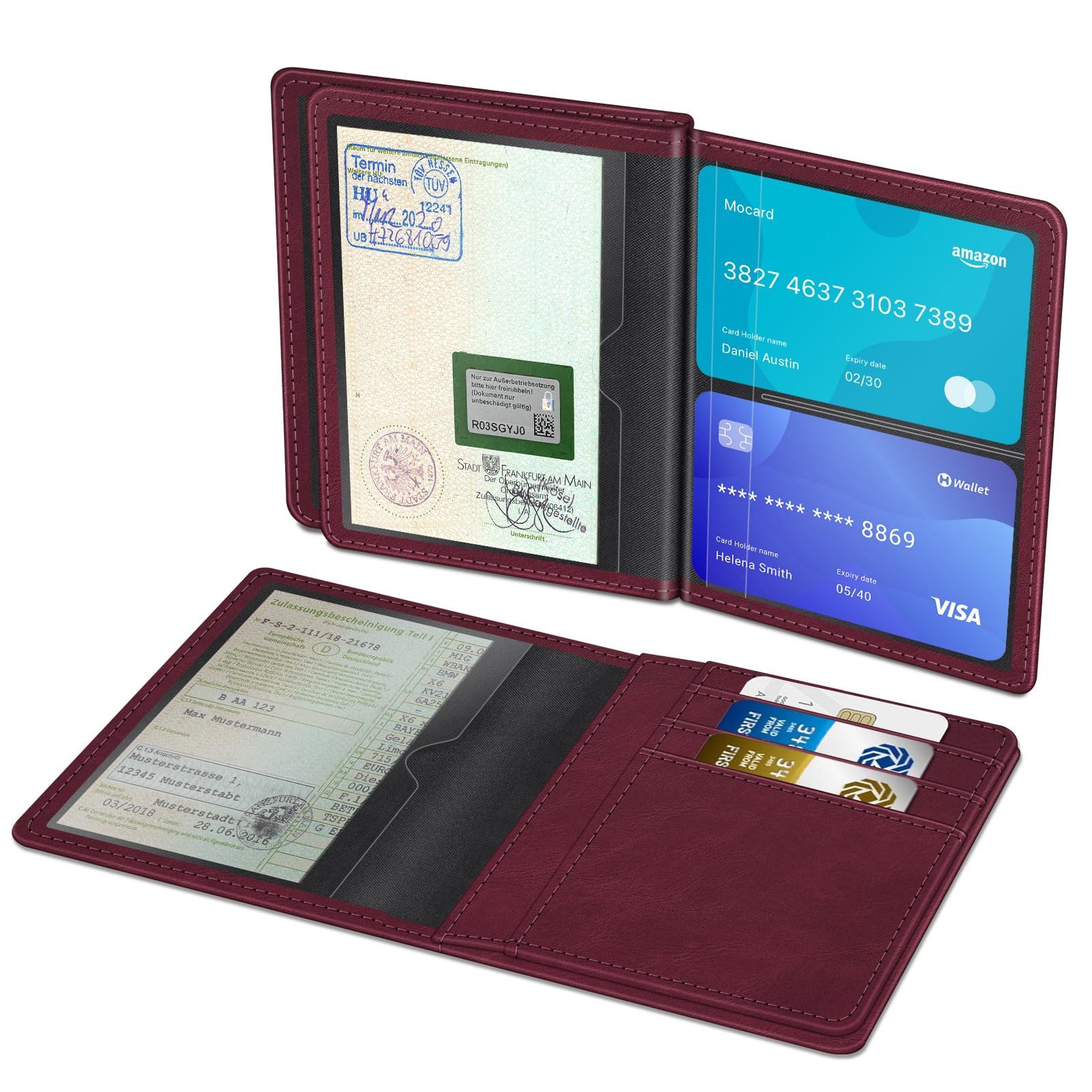 Fintie Mini Geldbörse Fahrzeugschein Hülle für Zulassungsbescheinigung, aus günstig online kaufen