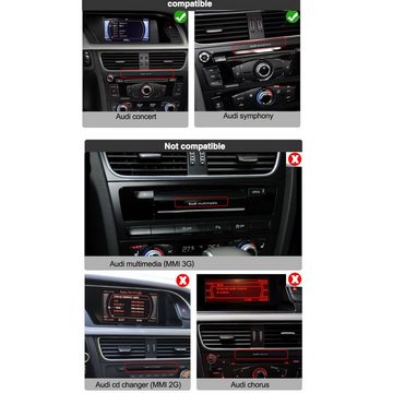 TAFFIO Für Audi A4 S4 Concert/Symphony 8.8"Touchscreen Android GPS CarPlay Einbau-Navigationsgerät