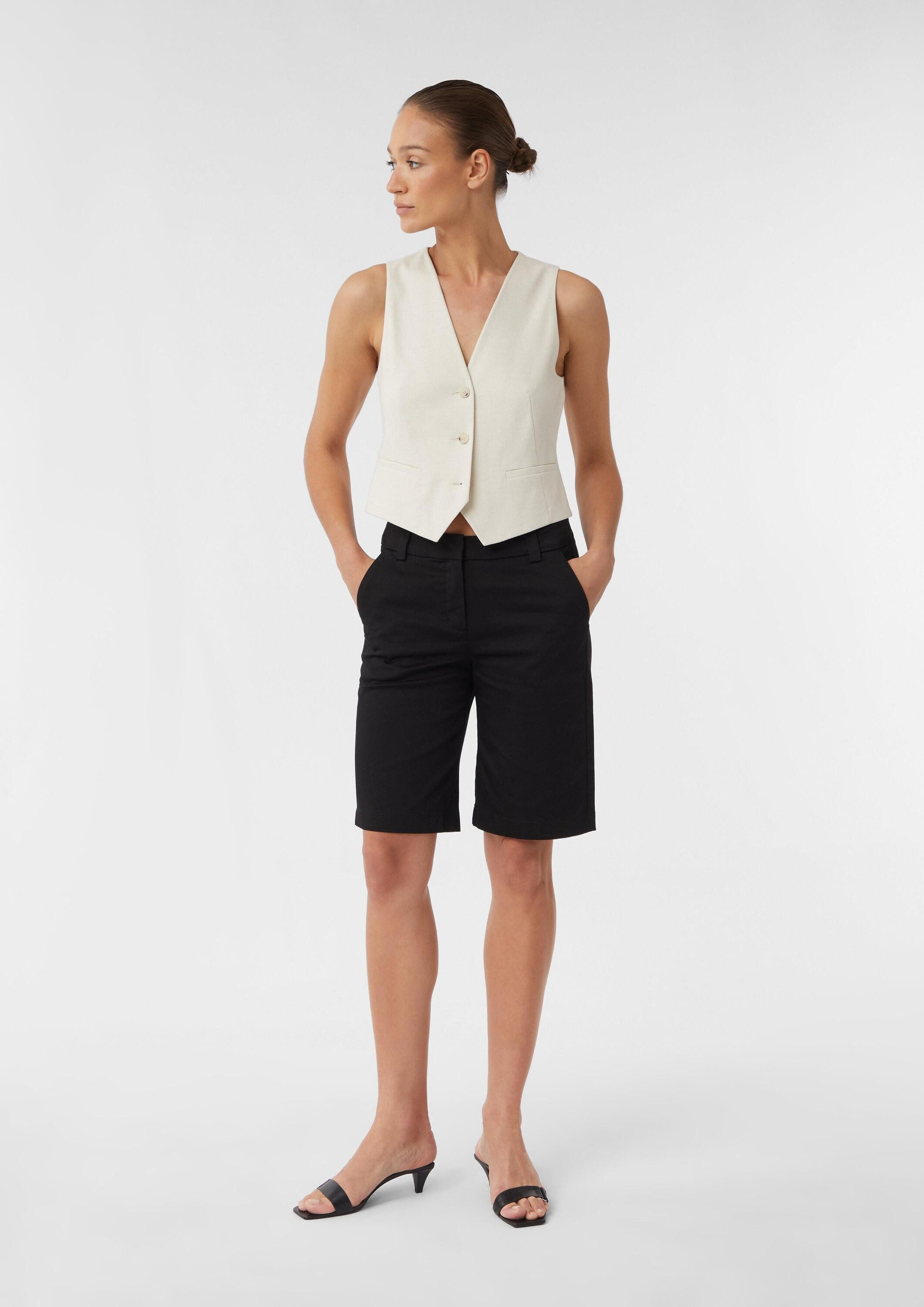 comma Shorts Bermuda Bermuda-Shorts aus Baumwollmix