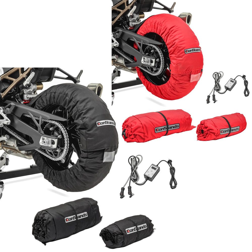 ConStands Motorradheber Set Reifenwärmer + Reifenwärmer S3