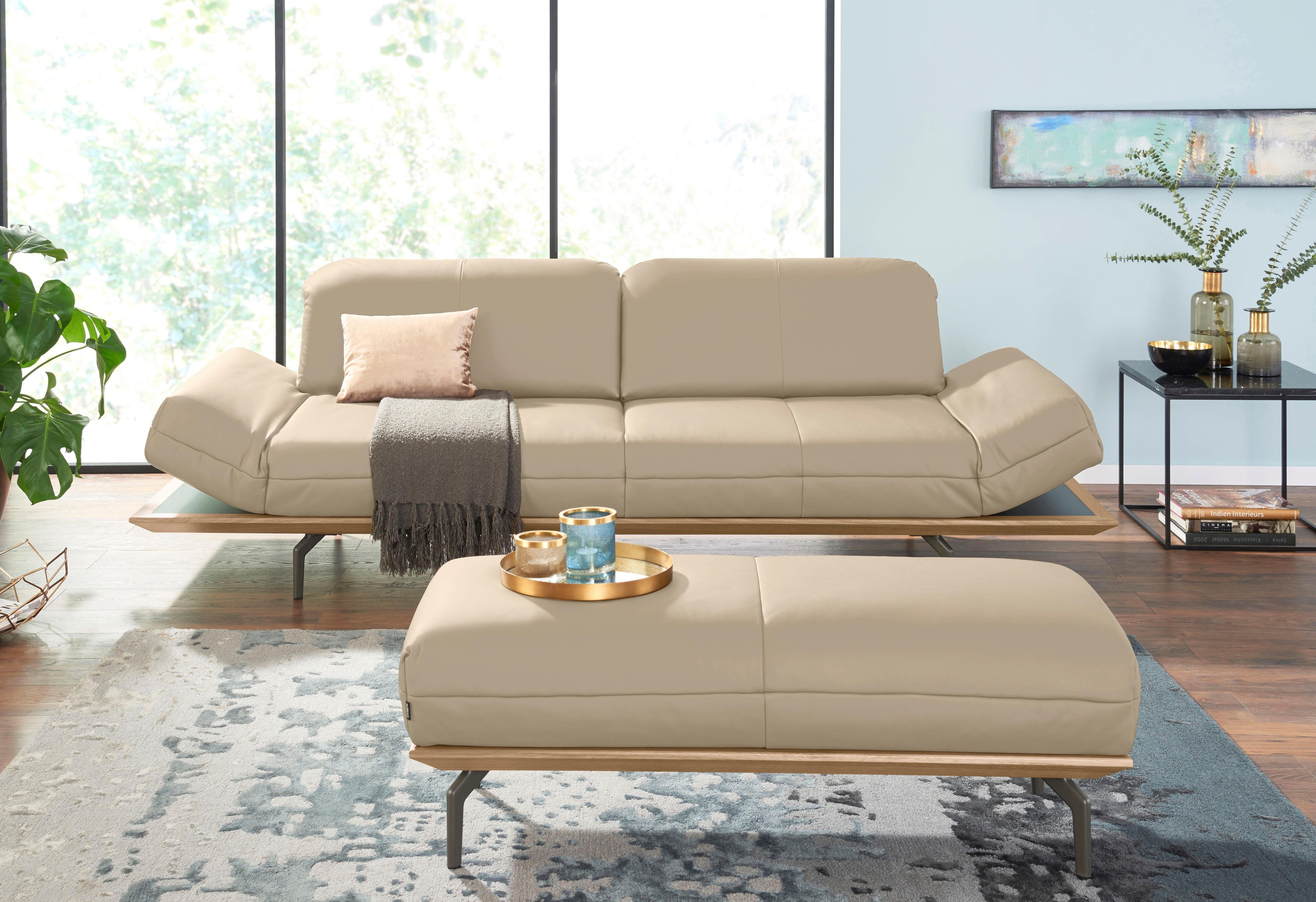 hülsta sofa 4-Sitzer hs.420, Holzrahmen Qualitäten, 2 Natur Nußbaum, Breite in cm in 252 oder Eiche