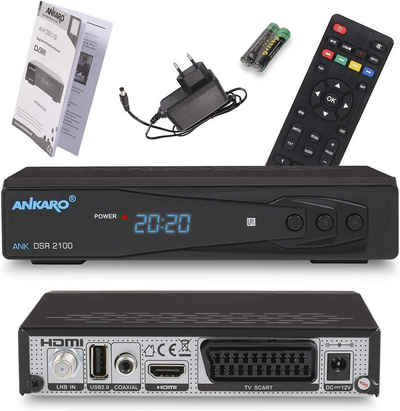 Ankaro »Ankaro DSR 2100 digitaler Full HD 1080p Satelliten Receiver schwarz« Satellitenreceiver