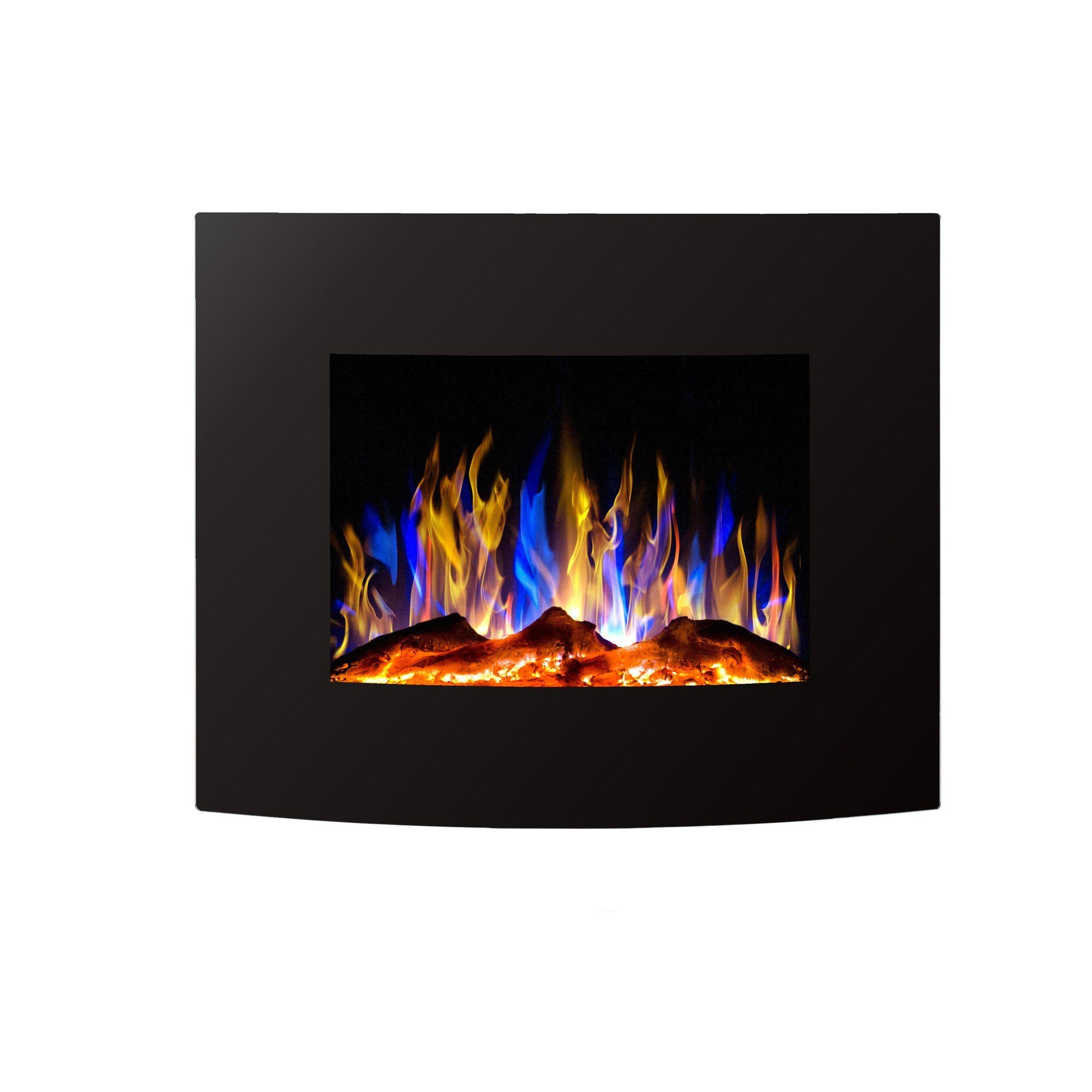 Elektrokamin Malibu, mit Heizleistung bis 1500W, austauschbarer Dekoration, Fernbedienung und Timerfunktion