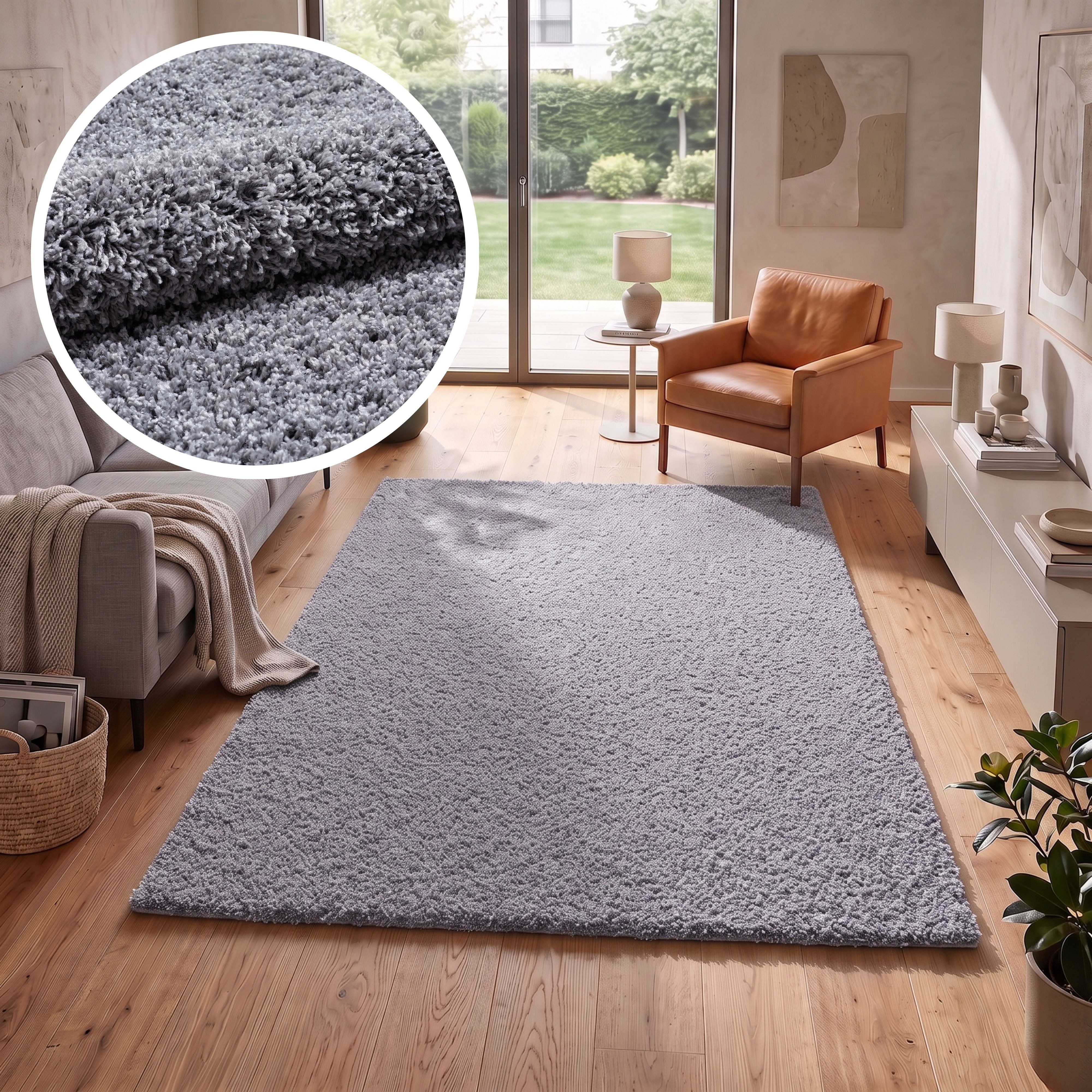OTTO home Hochflor-Teppich Viva Shaggy, in Standard- und Premium-Qualität, 30 mm oder 45 mm Höhe, rechteckig, Uni Farben, einfarbig, weich, kuschelig, Läufer, Kundenliebling