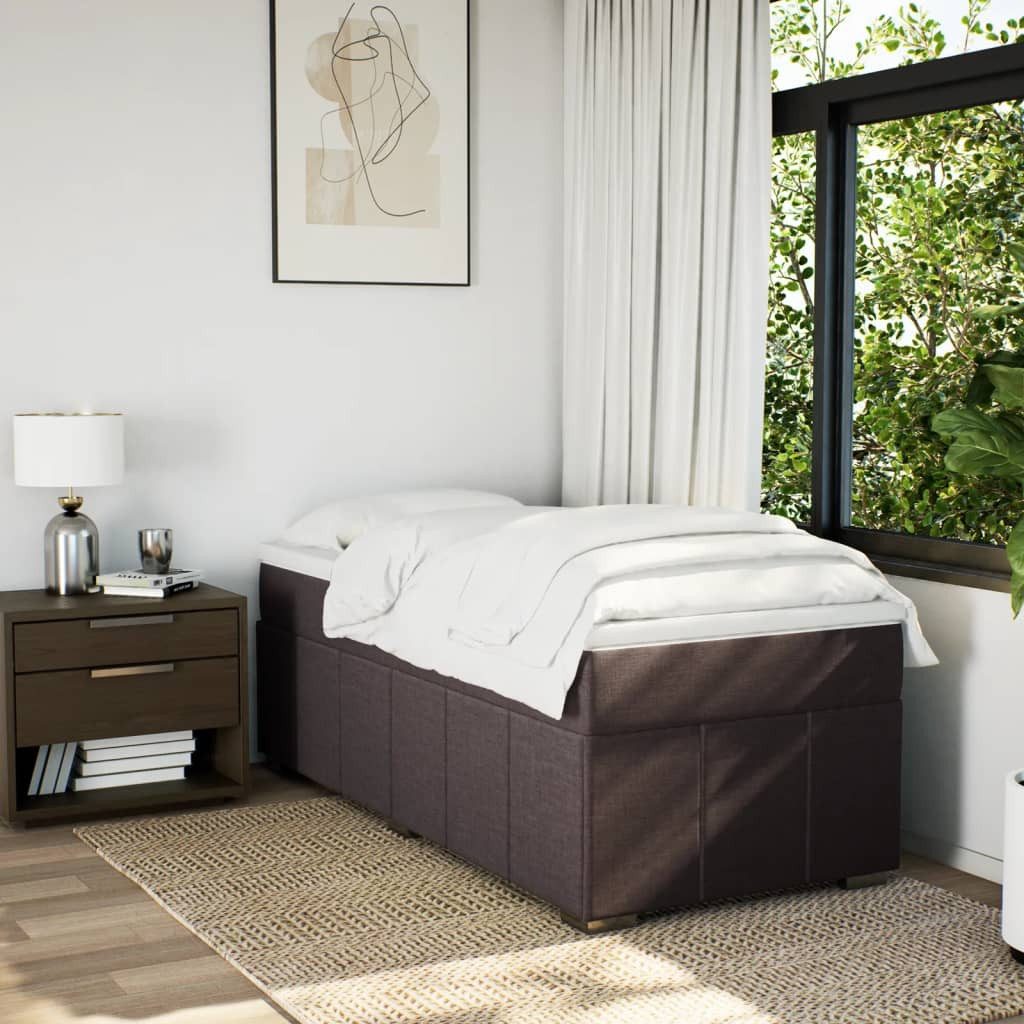 vidaXL Bett Boxspringbett mit Matratze Dunkelbraun günstig online kaufen