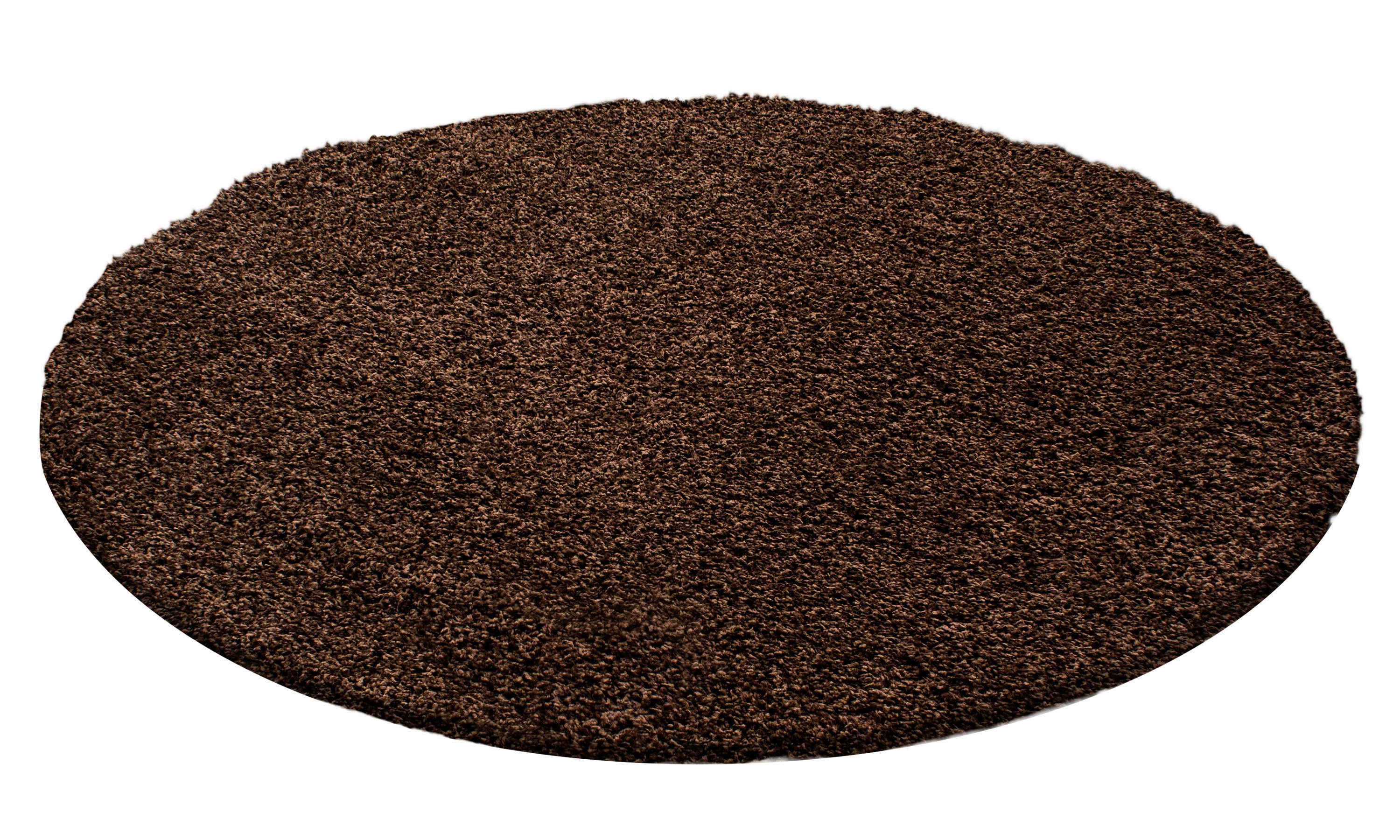 Villa Möbel Hochflor-Teppich Lifiva, Rund, Höhe: 30 mm, Einfarbig Shaggy Te günstig online kaufen