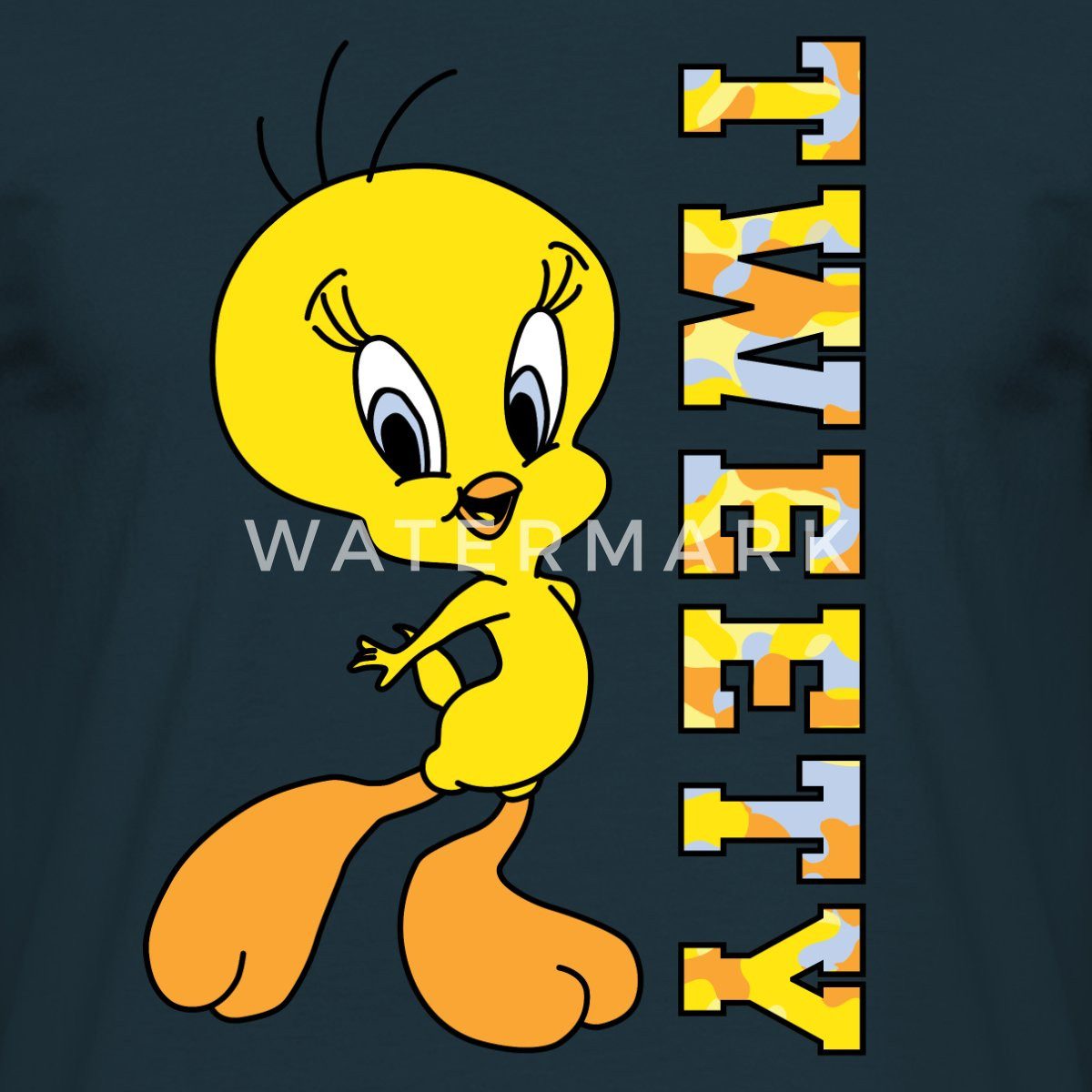 Spreadshirt T-Shirt Looney Tunes Tweety Camouflage günstig online kaufen