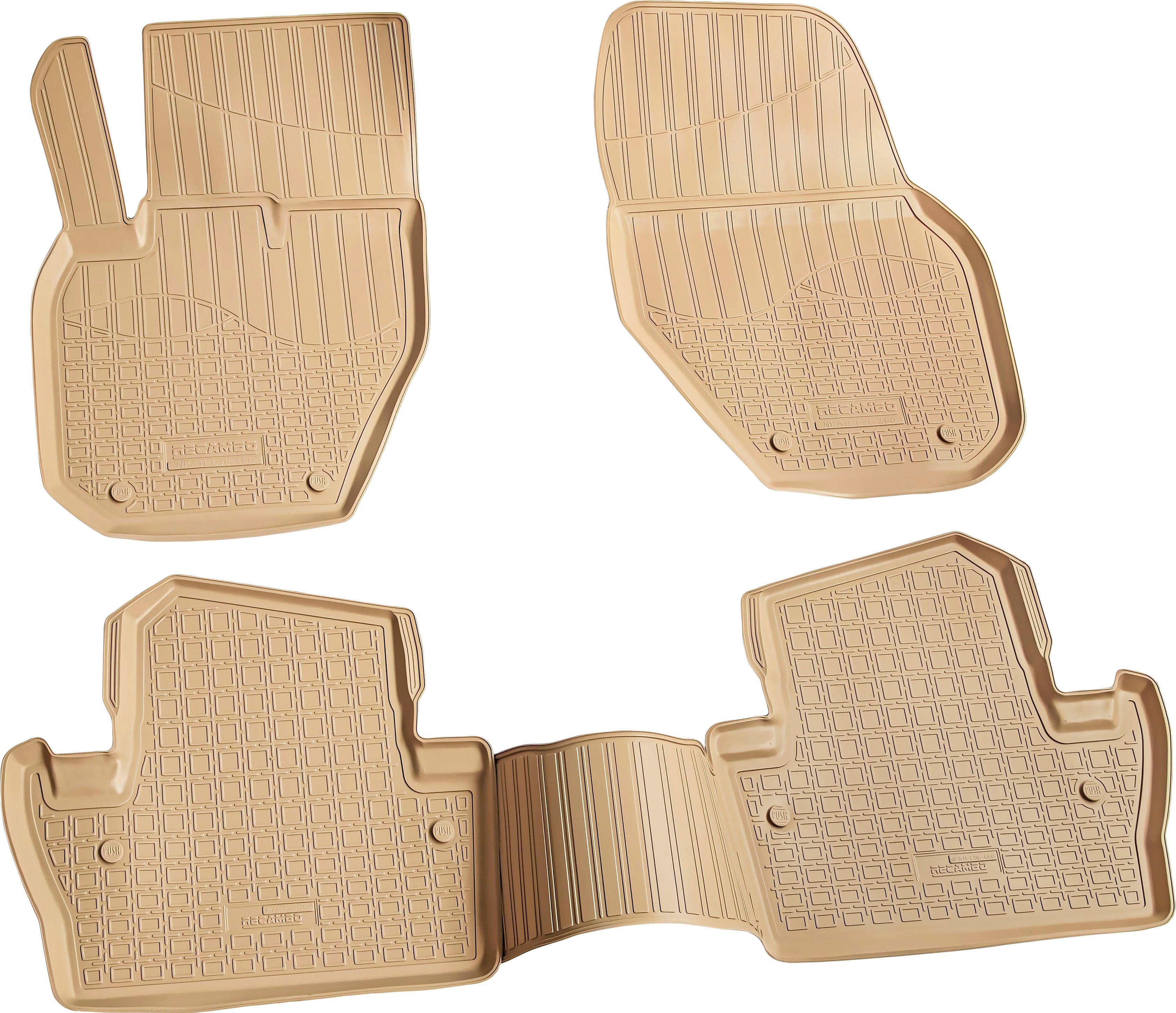 RECAMBO Passform-Fußmatten CustomComforts (4 St), für VOLVO V60, I 2010 -  2018, perfekte Passform