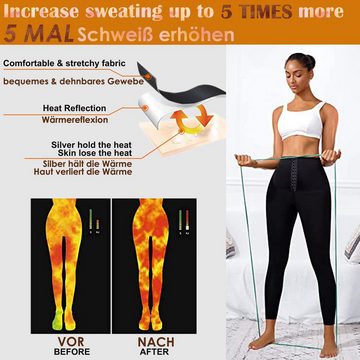 GOLDEN Leggings Sauna Hose Schwitzhose zum Abnehmen Bauch Weg Shaper Jogginghose