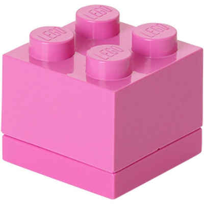 Room Copenhagen Aufbewahrungsbox LEGO® Mini Box 4, mit 4 Noppen, Pink, 4,6 x 4,6 x 4,3 cm, für Snacks oder Aufbewahrung