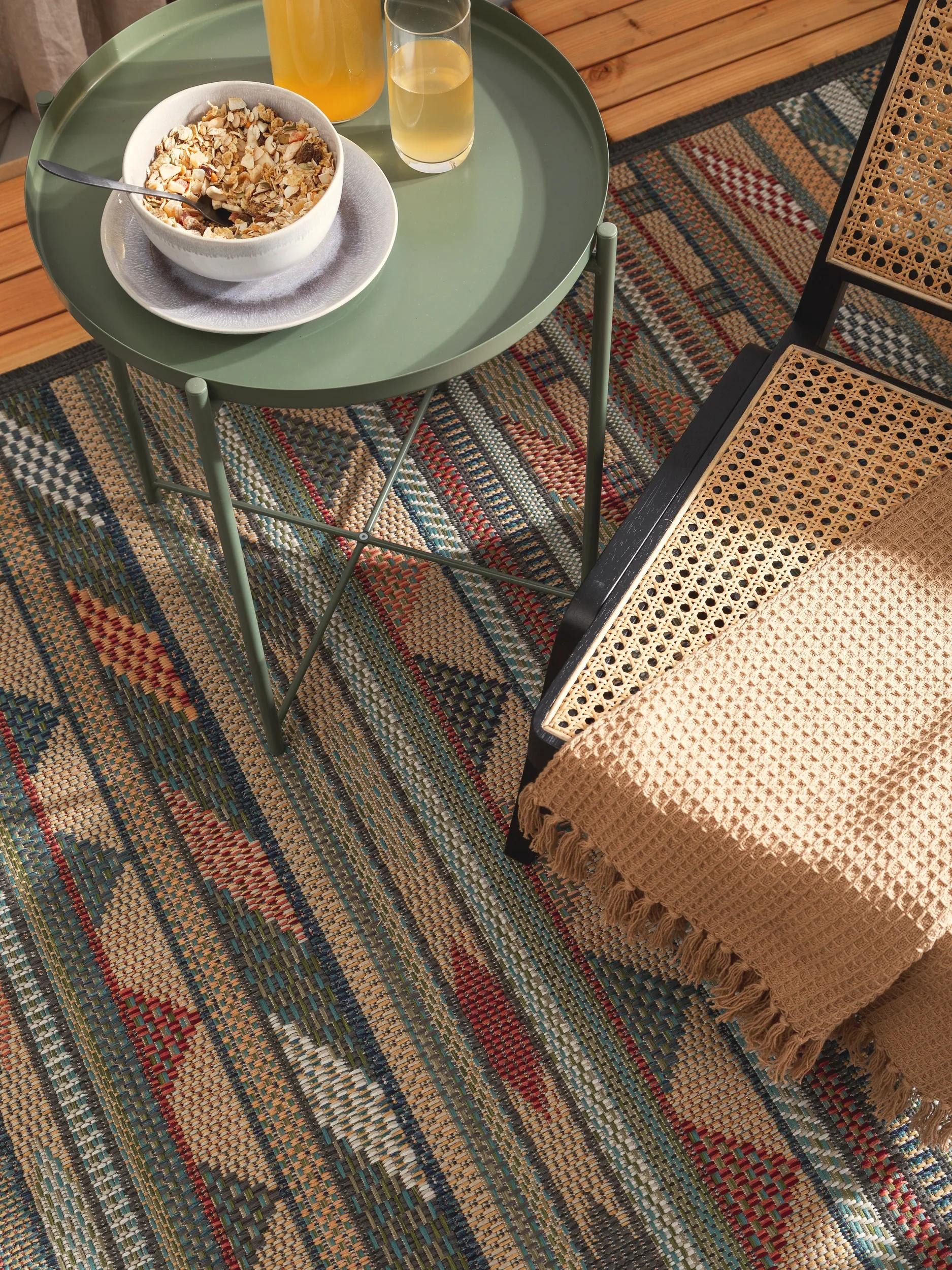 benuta Outdoorteppich Mirena, rechteckig, Höhe: 5 mm, Kunstfaser, Berber, Ethno-Style, Wohnzimmer