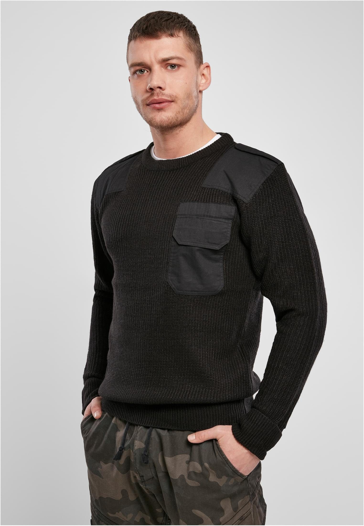 Military Herren black Kapuzenpullover (1-tlg) Brandit Sweater