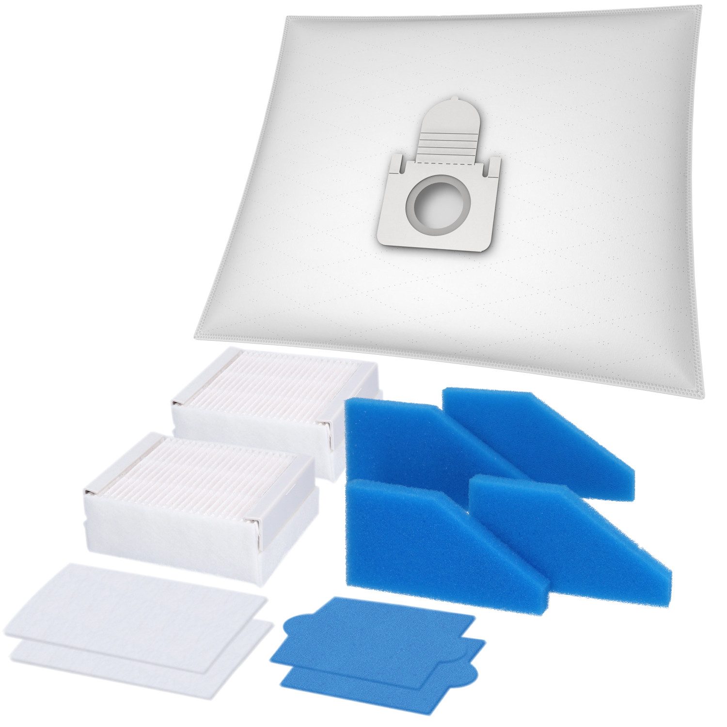 McFilter Staubsaugerbeutel 20 Stück + 10-teiliges Filterset, passend für Thomas Staubsauger Pet & Family AQUA+, Perfect Air, Parkett XT, Allergy & Family AQUA+, Anti Allergy AQUA+, Cat & Dog XT, Home Clean & Parquet AQUA+, 30 St., mit Hygieneverschluss, A