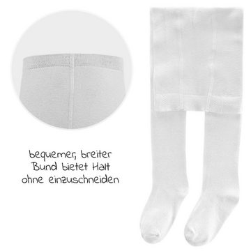 LaLoona Strumpfhose Weiß (Set 2er-Pack) 2er Pack Baby und Kinder Strumpfhose 2x Babystrumpfhosen Gr. 86/92