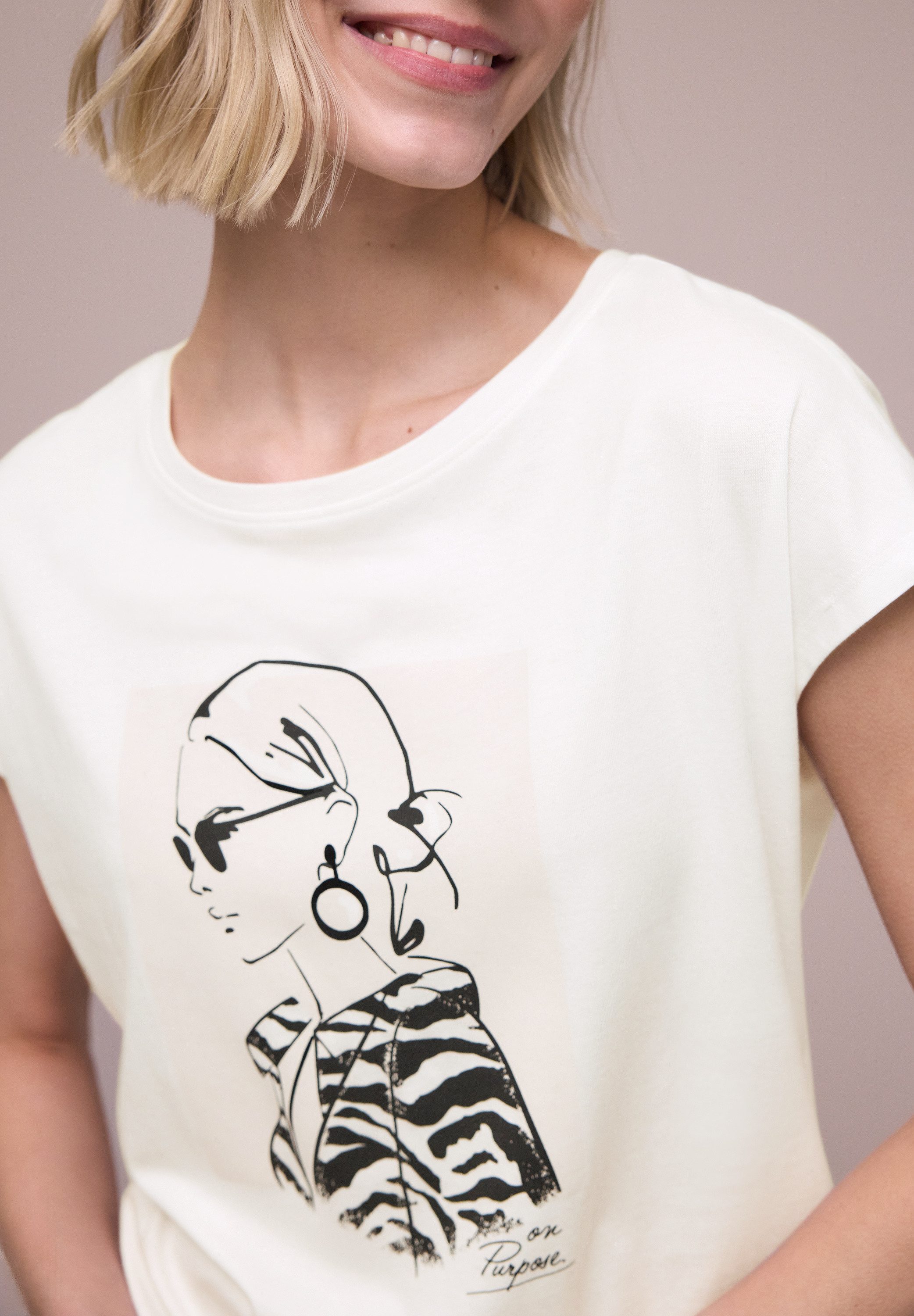 STREET ONE Shirttop Sommershirt mit Print