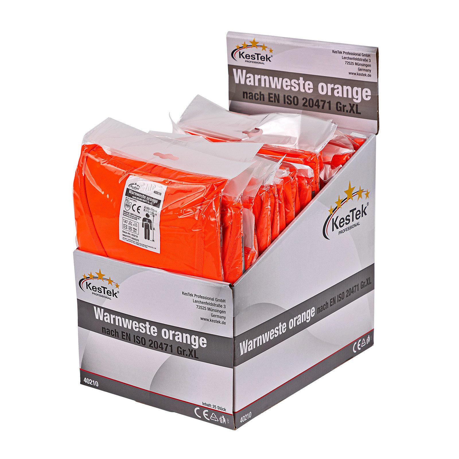 KesTek Warnweste Warnweste orange Display