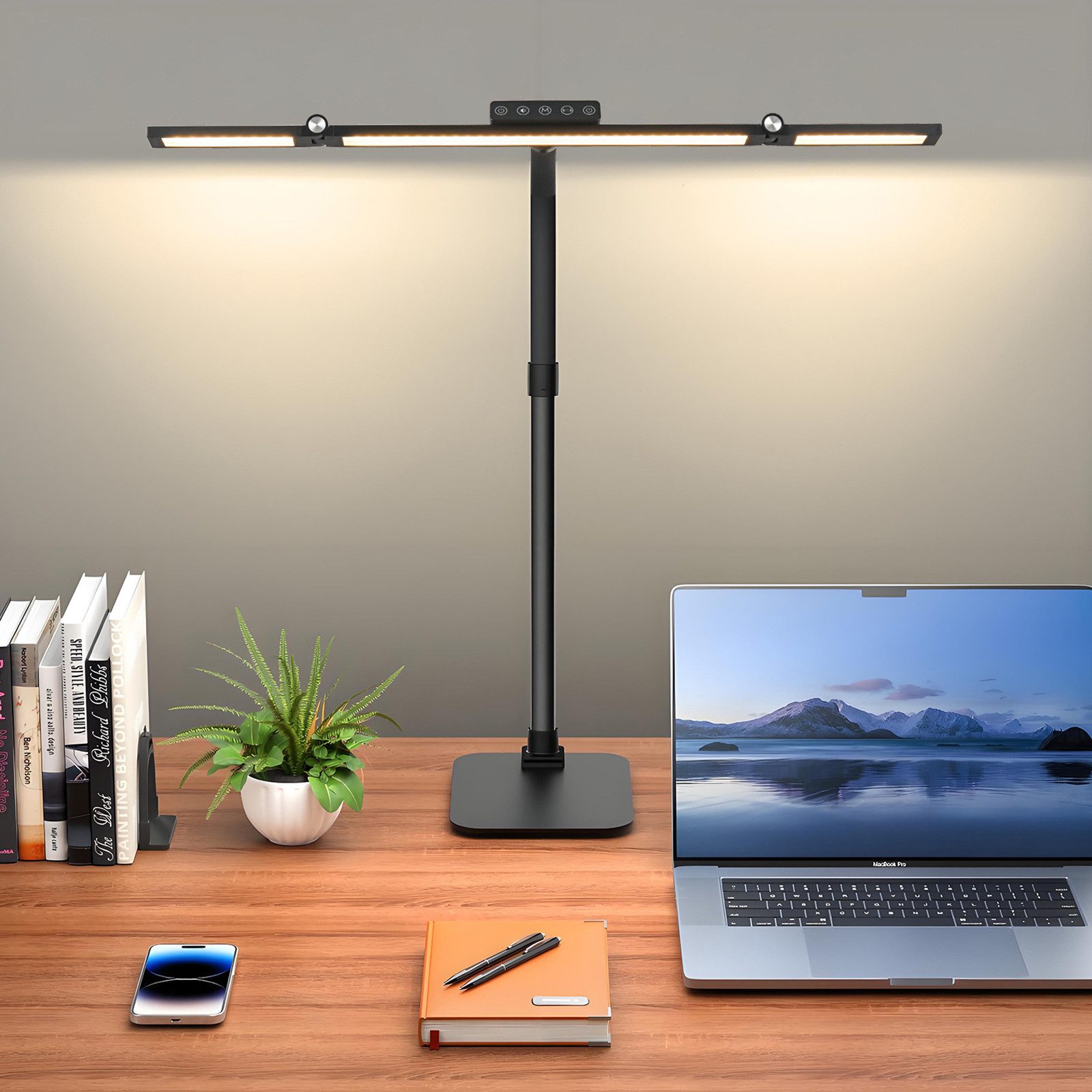 OKWISH LED Schreibtischlampe Klemmbar Bildschirmlampe 24W günstig online kaufen
