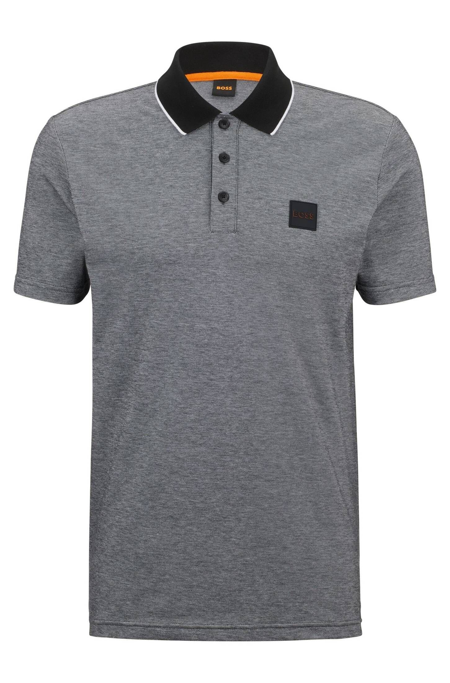 BOSS ORANGE BOSS Poloshirt Herren Poloshirt Regular Fit (1-tlg) schwarz (15)