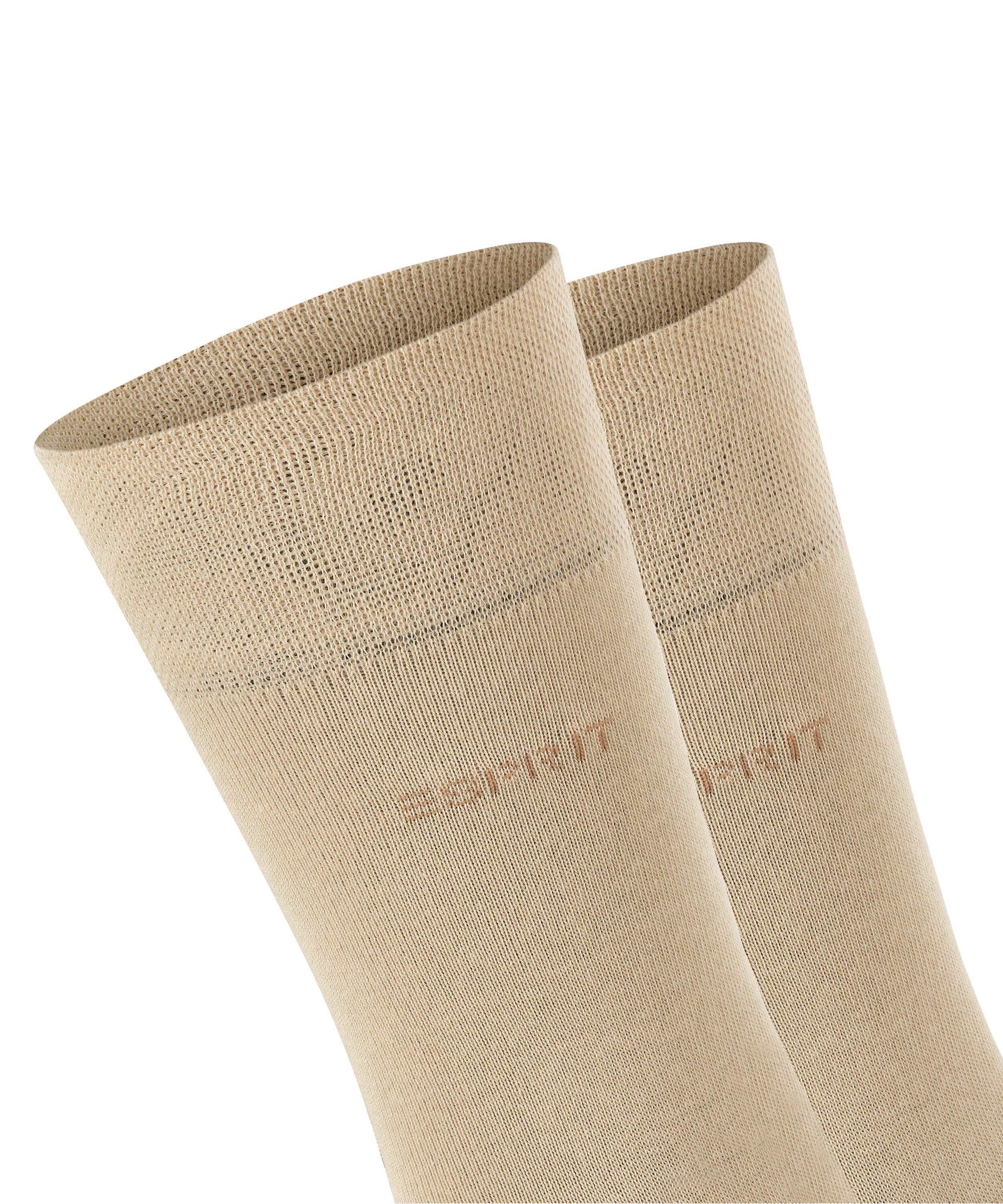 Esprit Socken Basic Easy (2-Paar, 2 Paar) breiter Komfortbund, Doppelpack atmungsaktiv