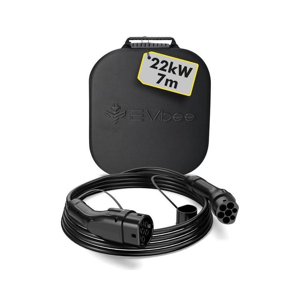 Elektroauto-Ladestation Evbee EV Ladekabel Typ 2 (22kW) (7m) Ladestation.