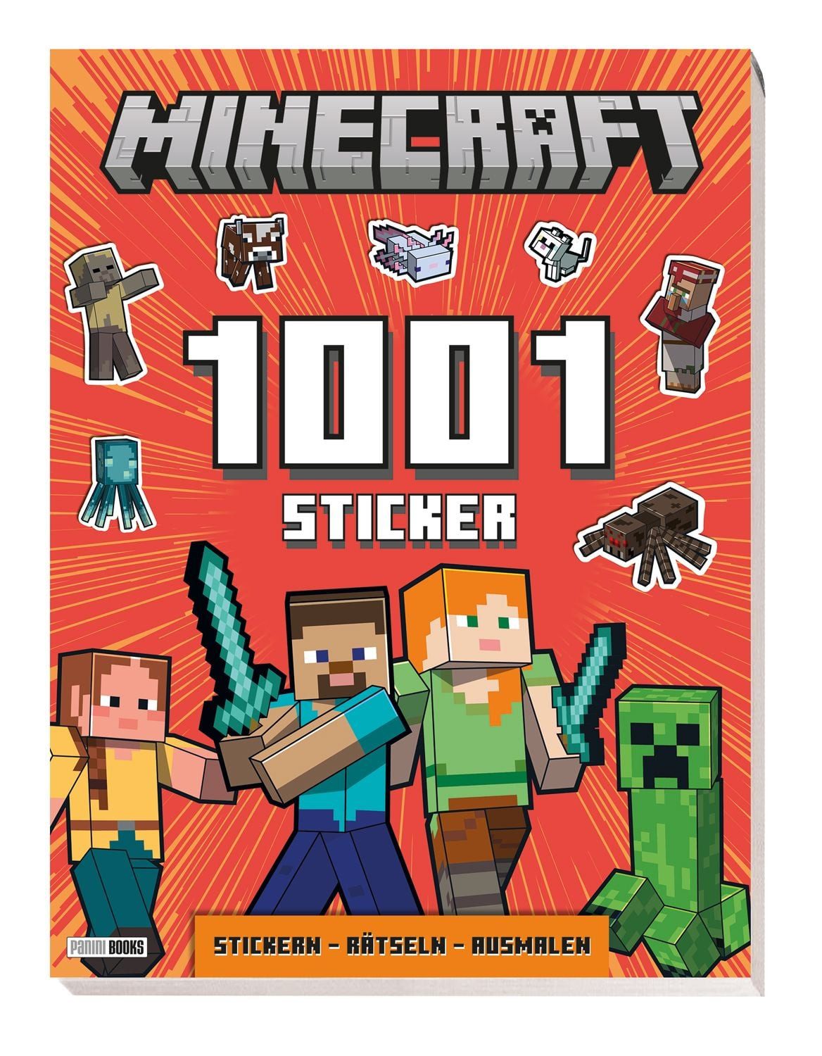 Minecraft: 1001 Sticker: Stickern – Rätseln – Ausmalen / Panini