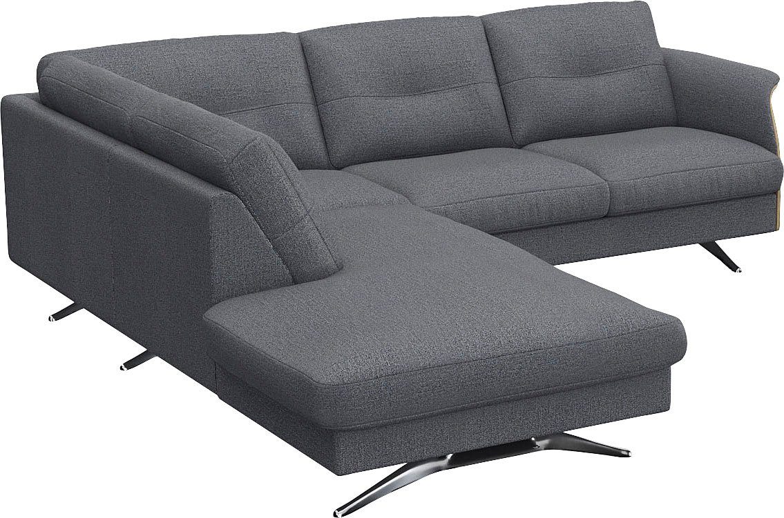 FLEXLUX Ecksofa Glow, super bequem durch hochwertigem Sitzaufbau mit Federkern, L-Form, Modernes skandinavisches Design