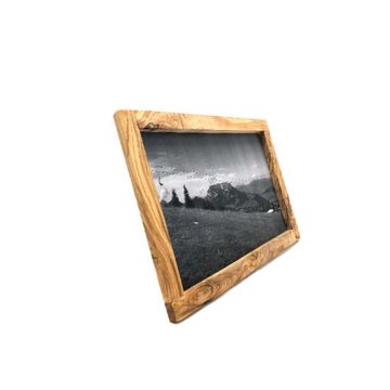 Olivenholz-erleben Bilderrahmen Bilderrahmen aus Olivenholz für Fotos, (1 St), für Fotos in der Größe 20 x 30 cm