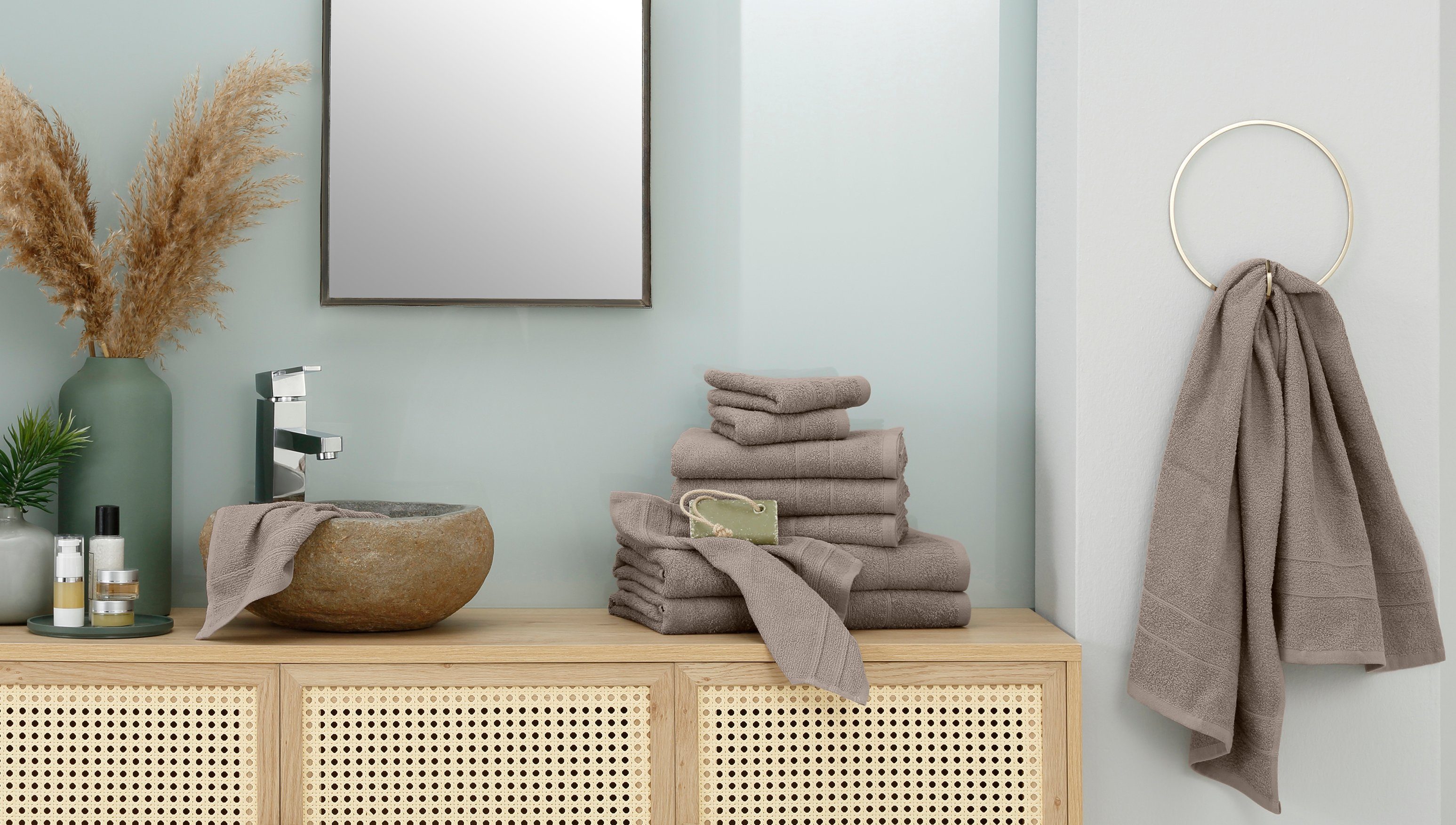 my home Handtuch Set Inga, Duschtücher, günstig online kaufen