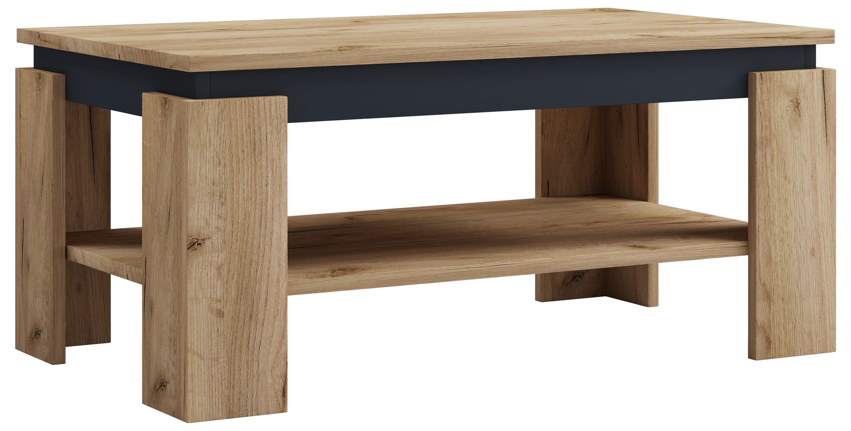 Beistelltisch Sofatisch Couchtisch Rolas Couchtisch / Schwarz VCM Holz Honig-Eiche